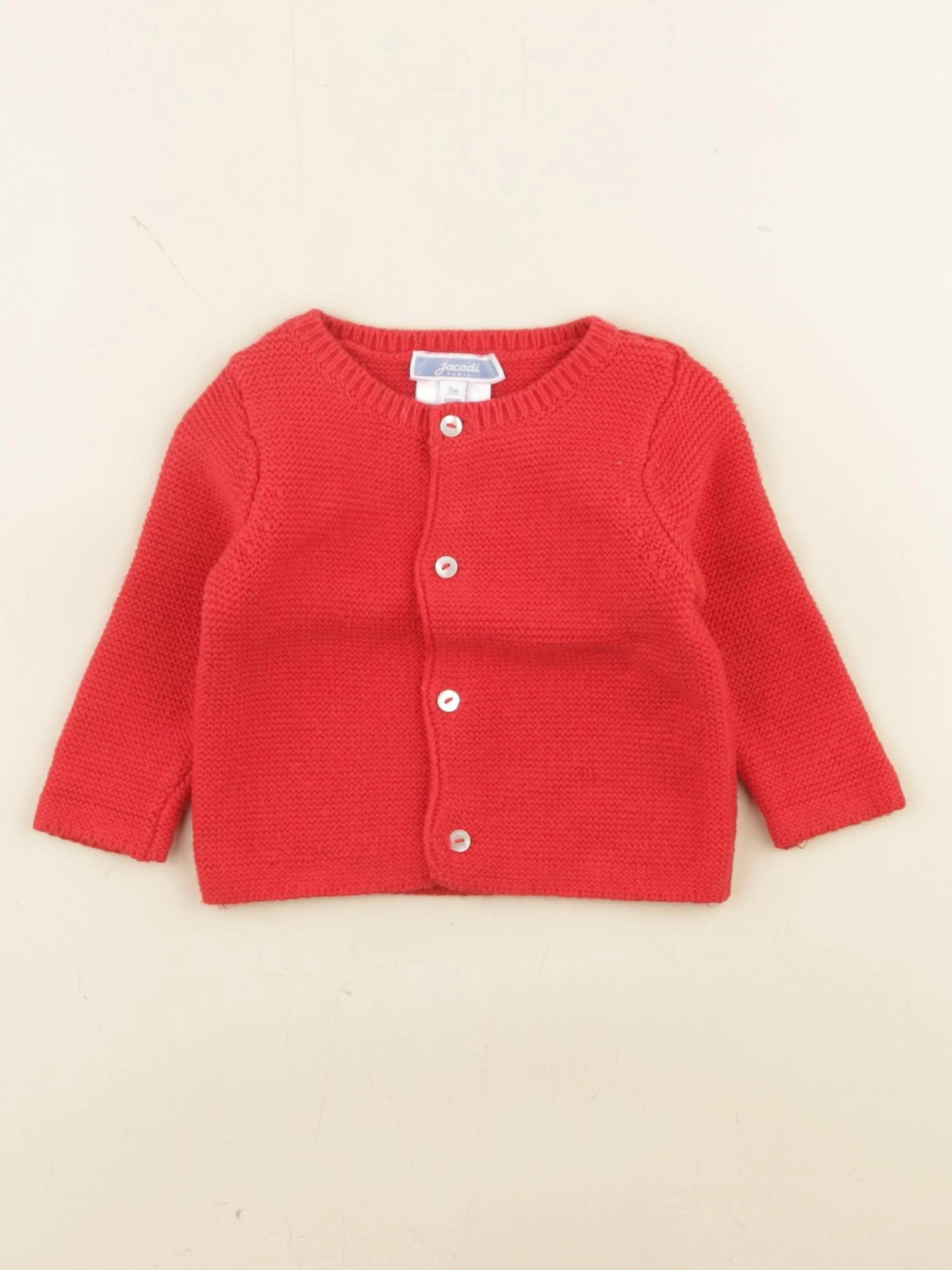 Jacadi - gilet rouge - 3 mois