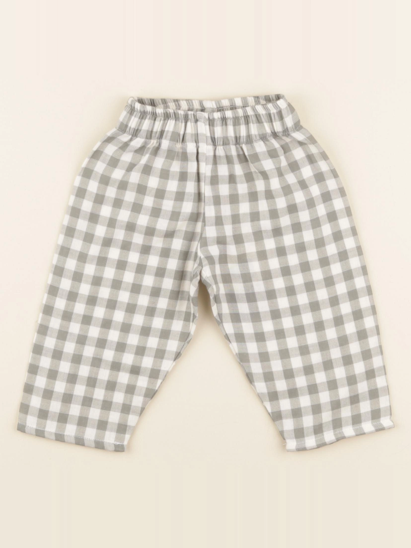 Studio Boheme - Pantalon Cousin Vichy gris - 6 mois