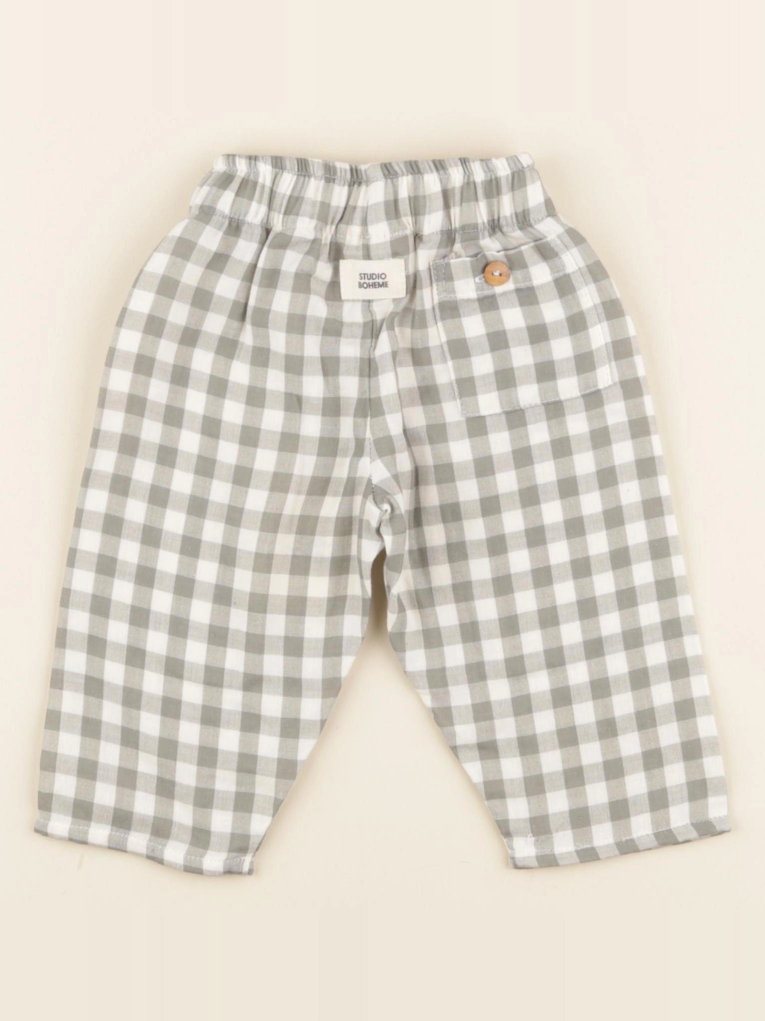 Studio Boheme - Pantalon Cousin Vichy gris - 6 mois