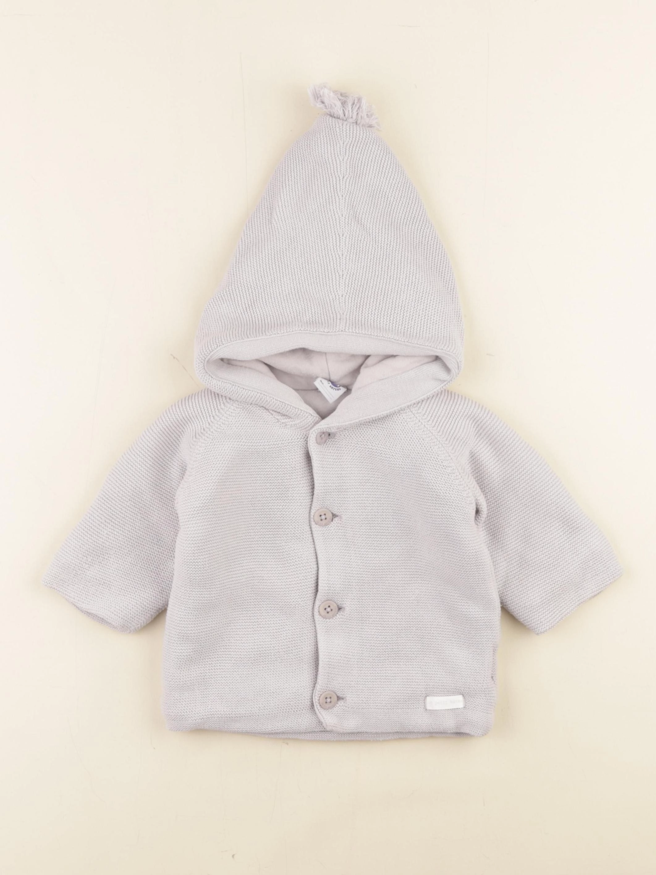 Petit Bateau - veste gris - 6 mois