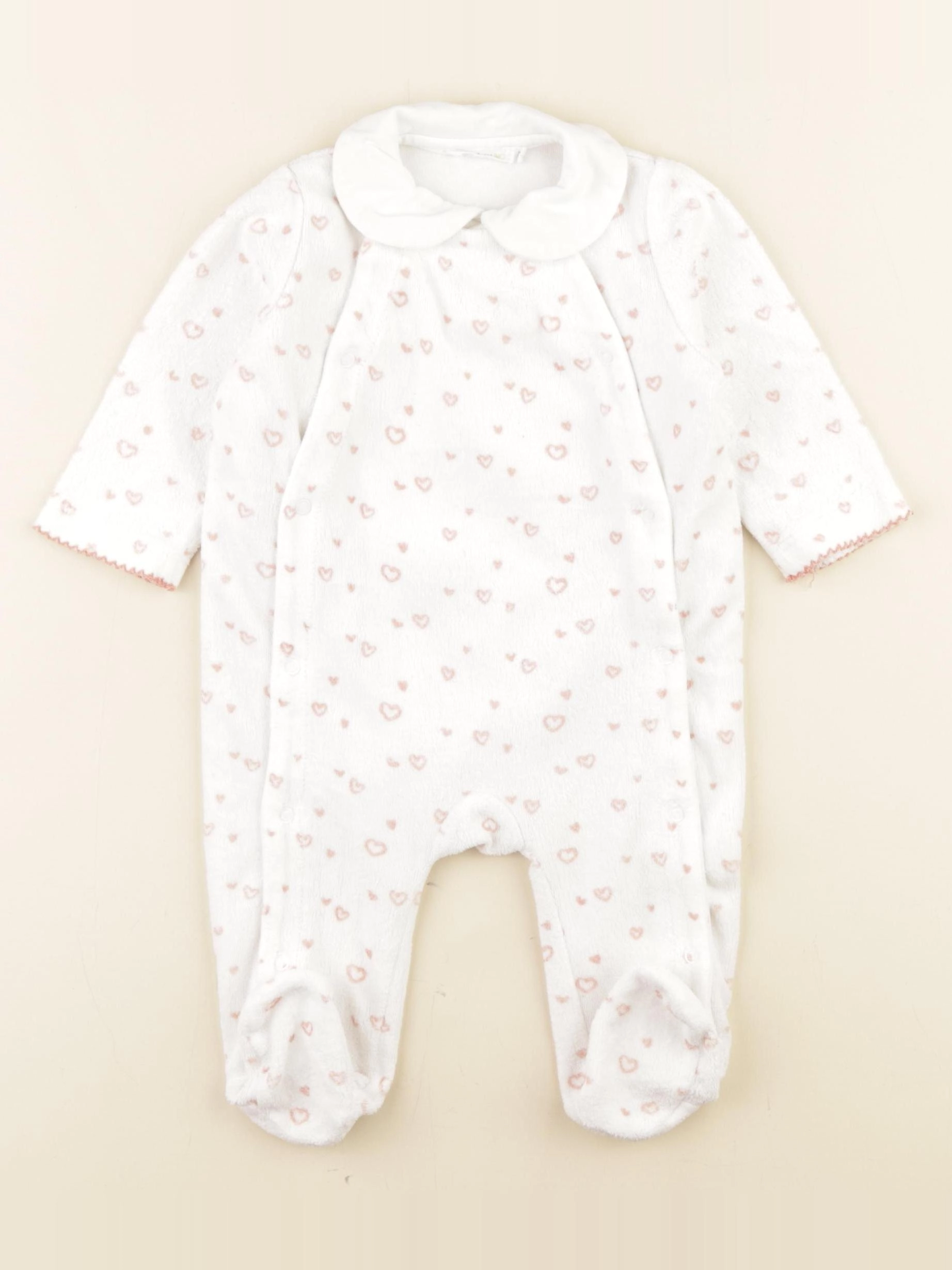 Boutchou - pyjama velours blanc - 3 mois