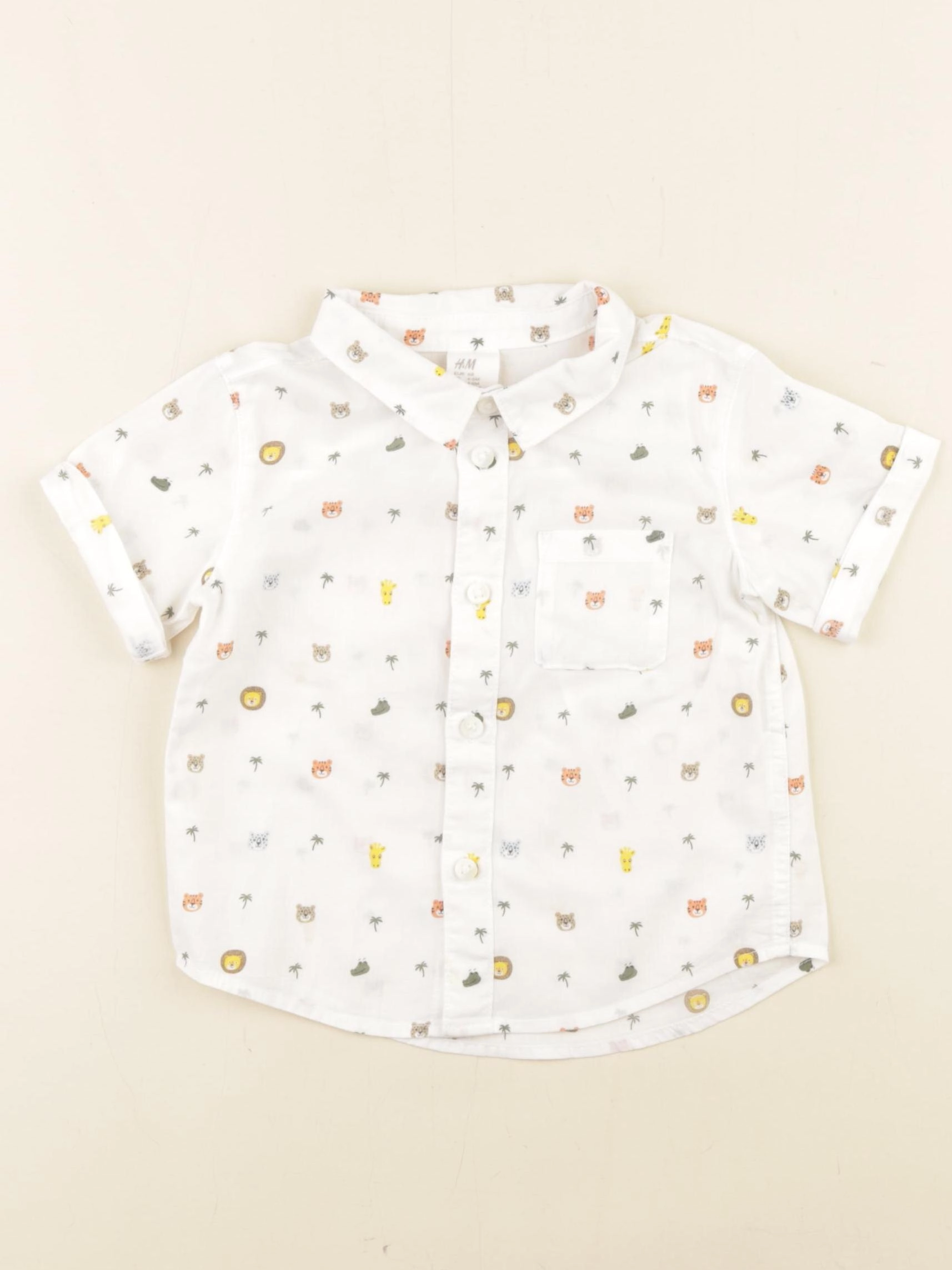 H&M - chemise blanc - 4/6 mois