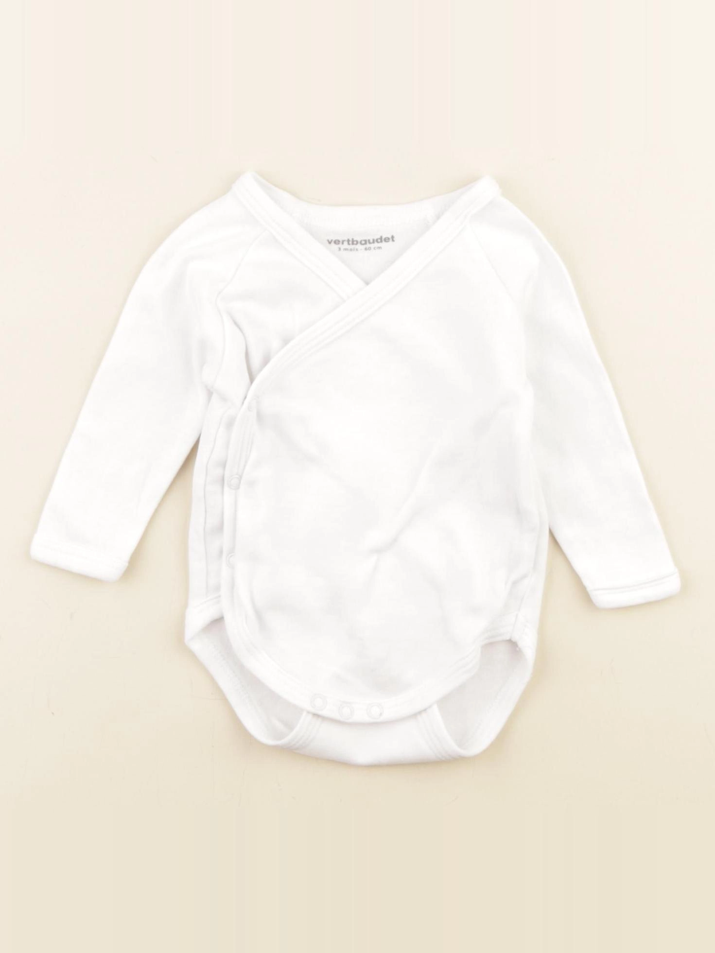 Vertbaudet - body blanc - 3 mois