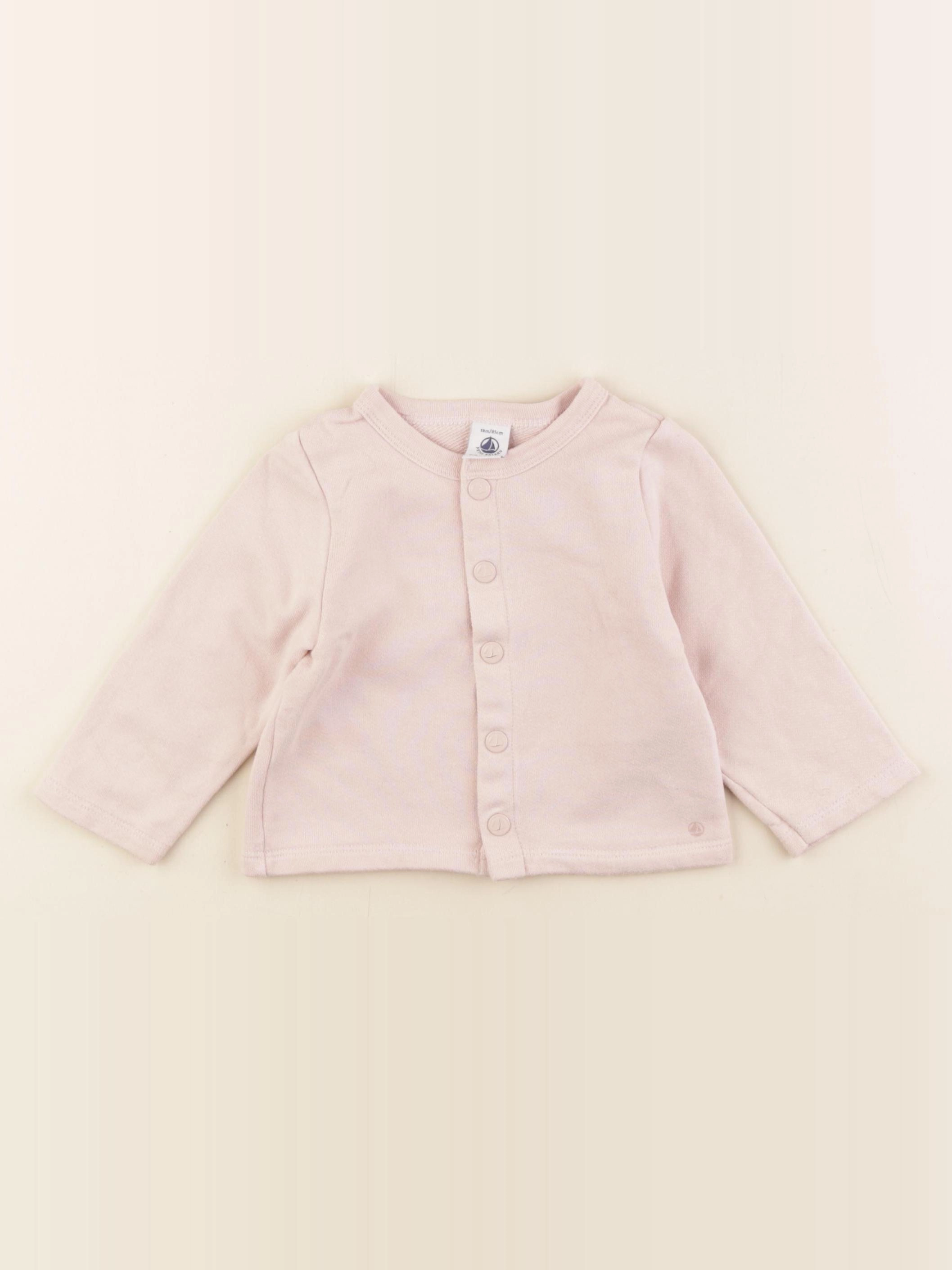 Petit Bateau - sweat rose - 18 mois