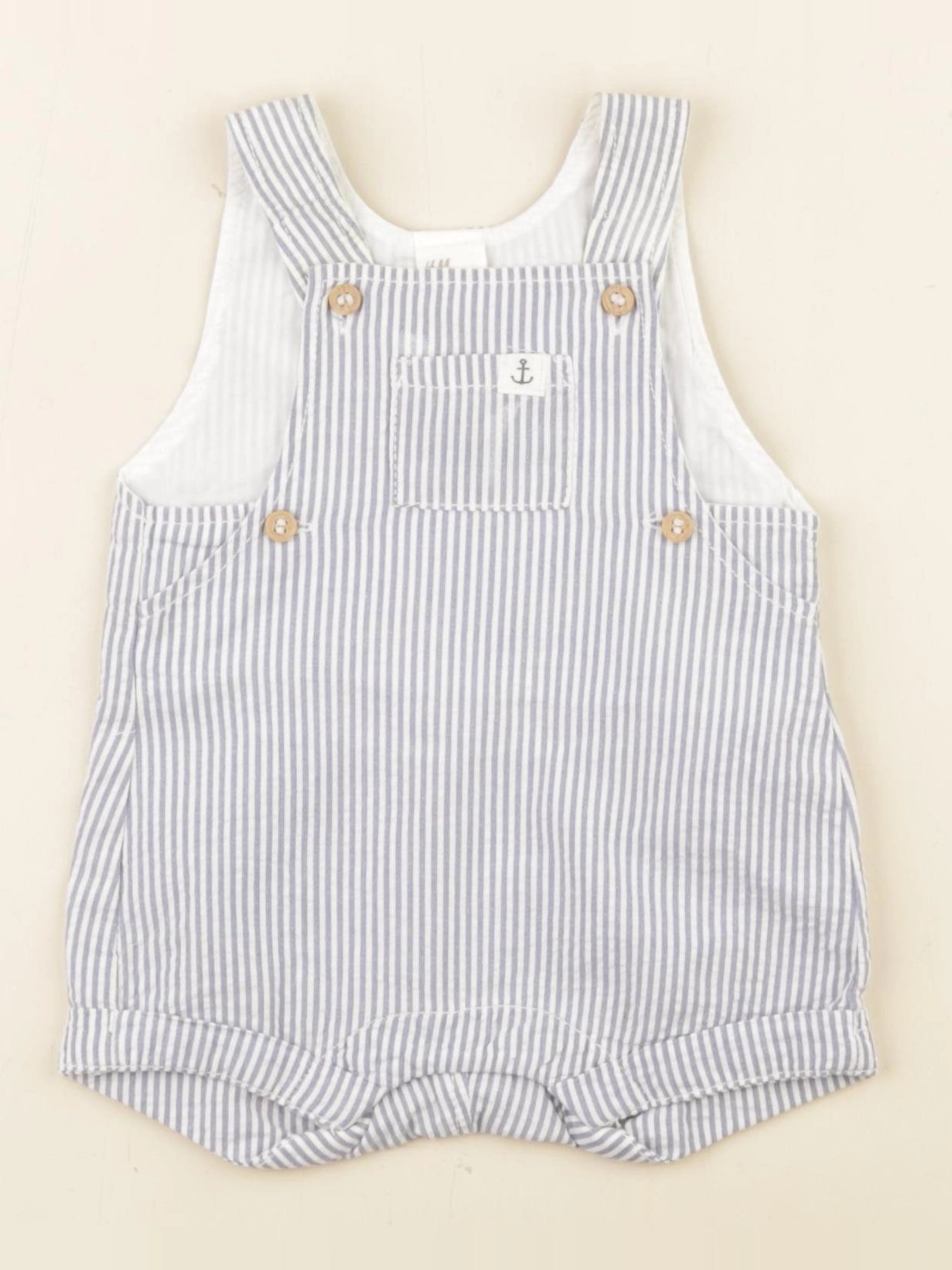 H&M - salopette bleu - 0 mois