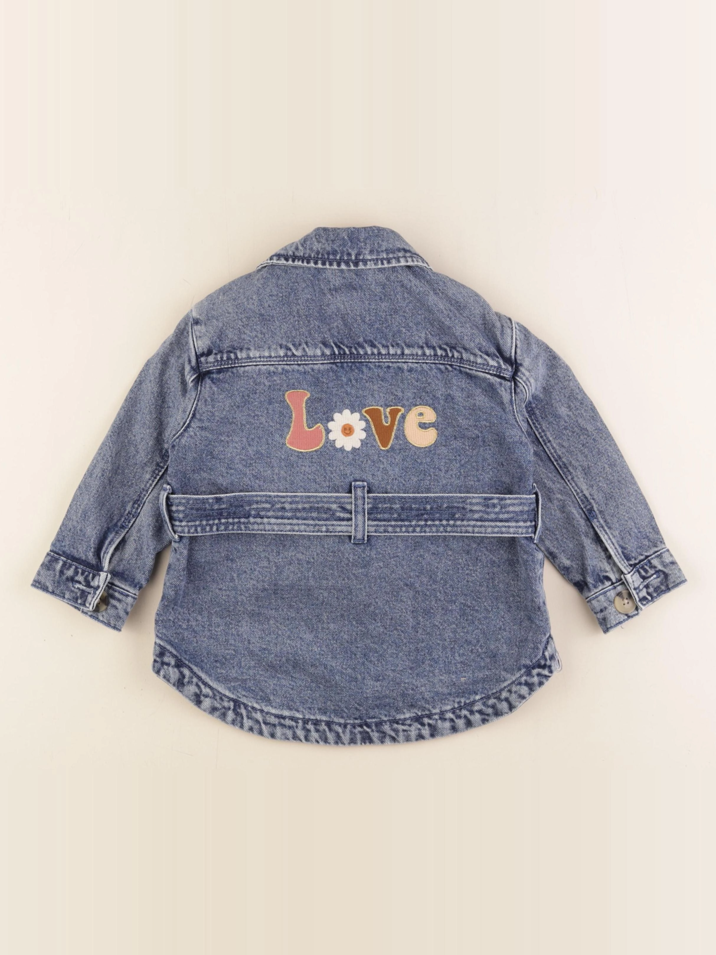 Vertbaudet - veste imprimé au dos bleu - 3 ans