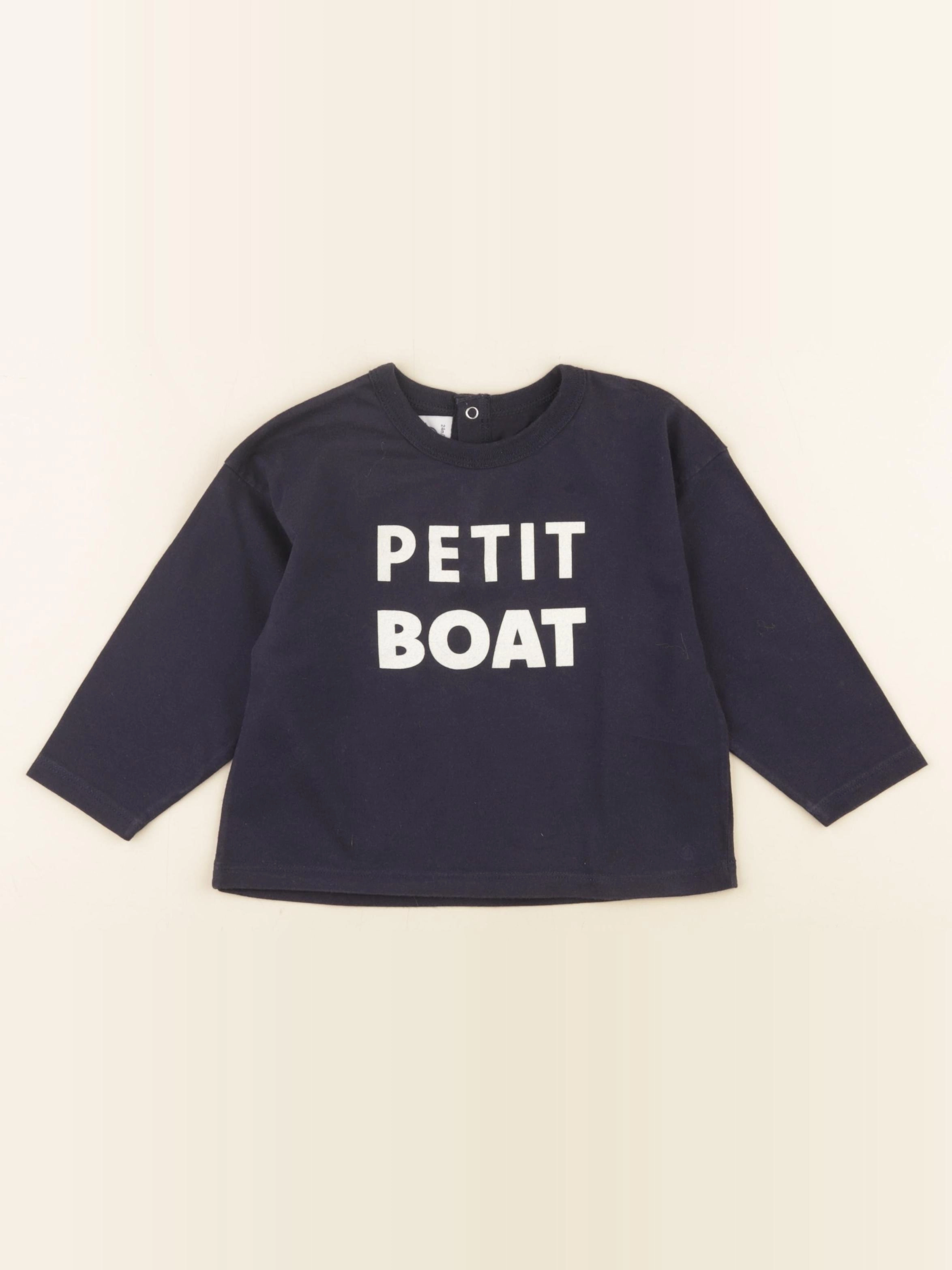 Petit Bateau - tee-shirt bleu - 24 mois