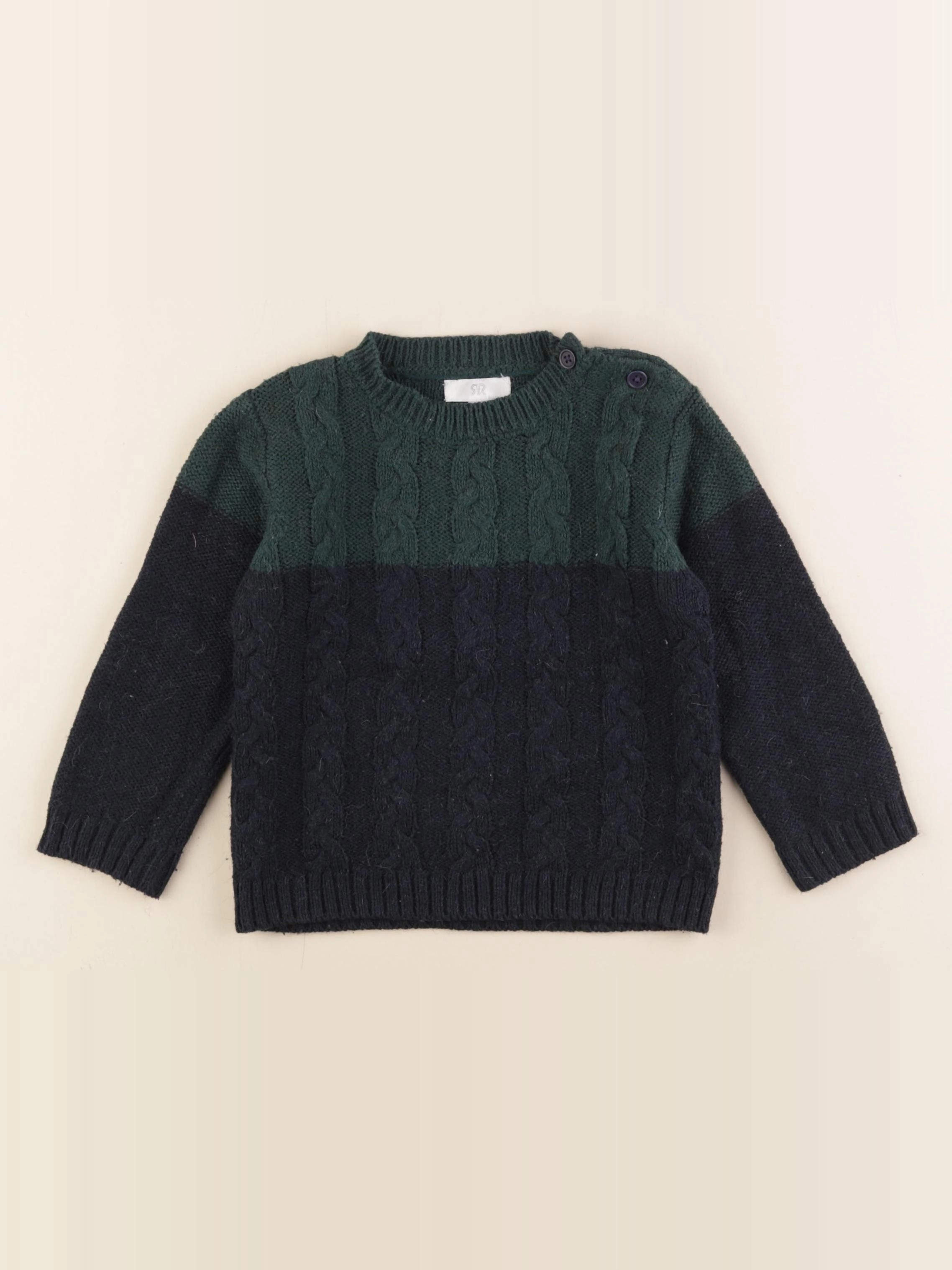 La Redoute - pull bleu, vert - 3 ans