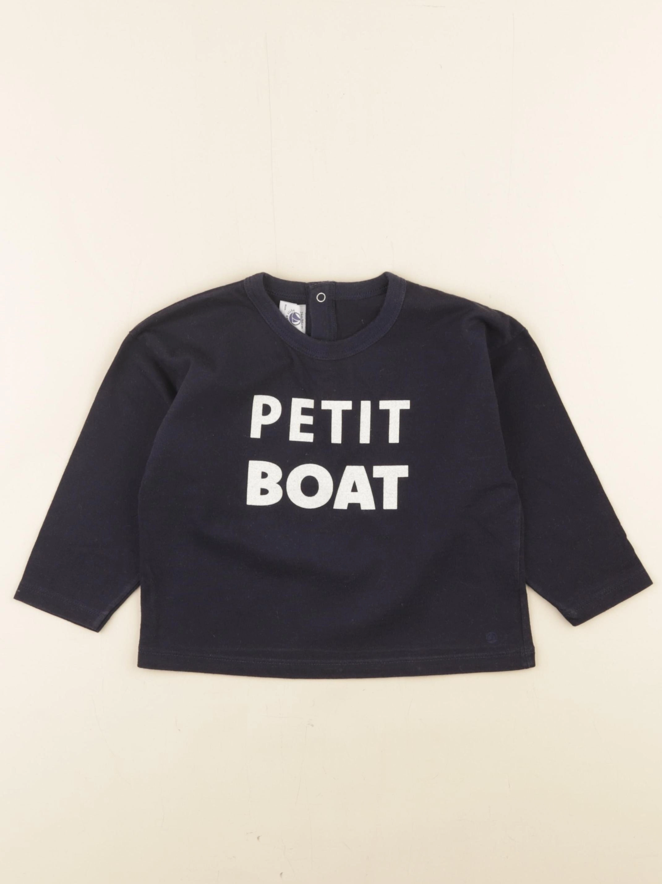 Petit Bateau - tee-shirt bleu - 24 mois