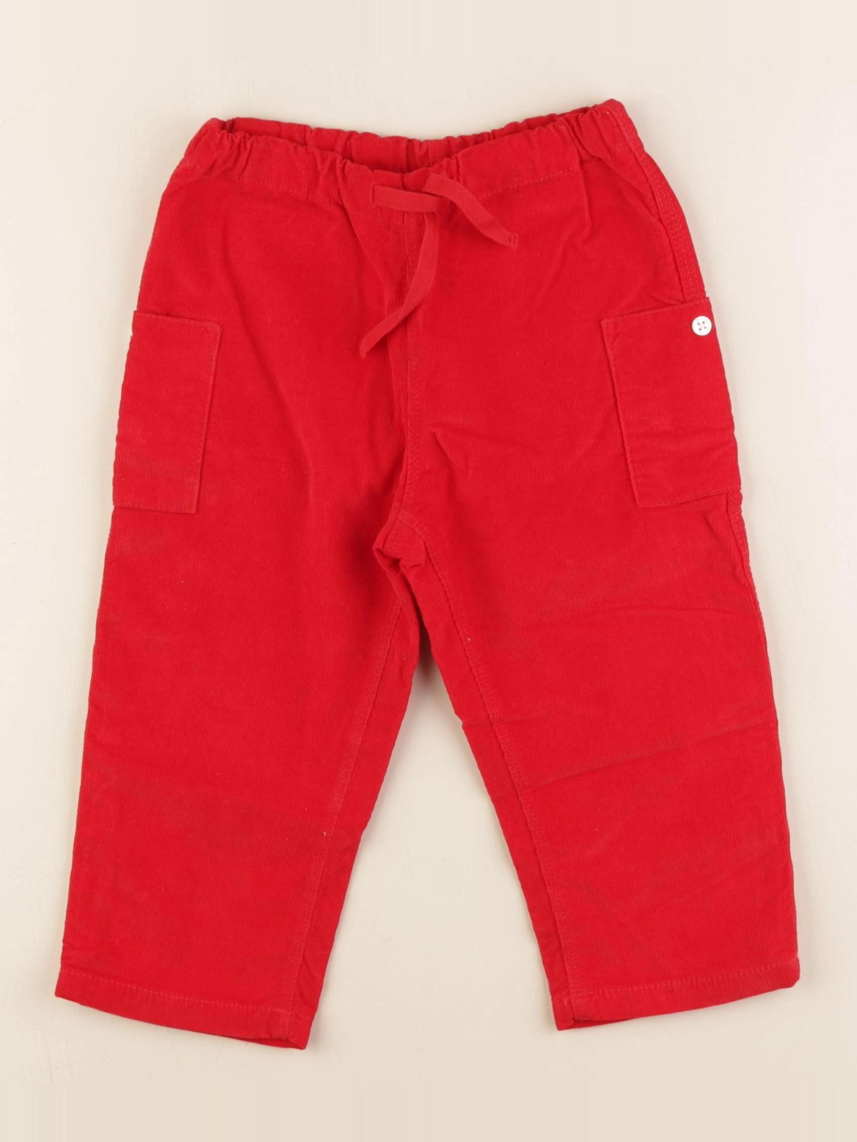 Petit Bateau - pantalon rouge - 24 mois