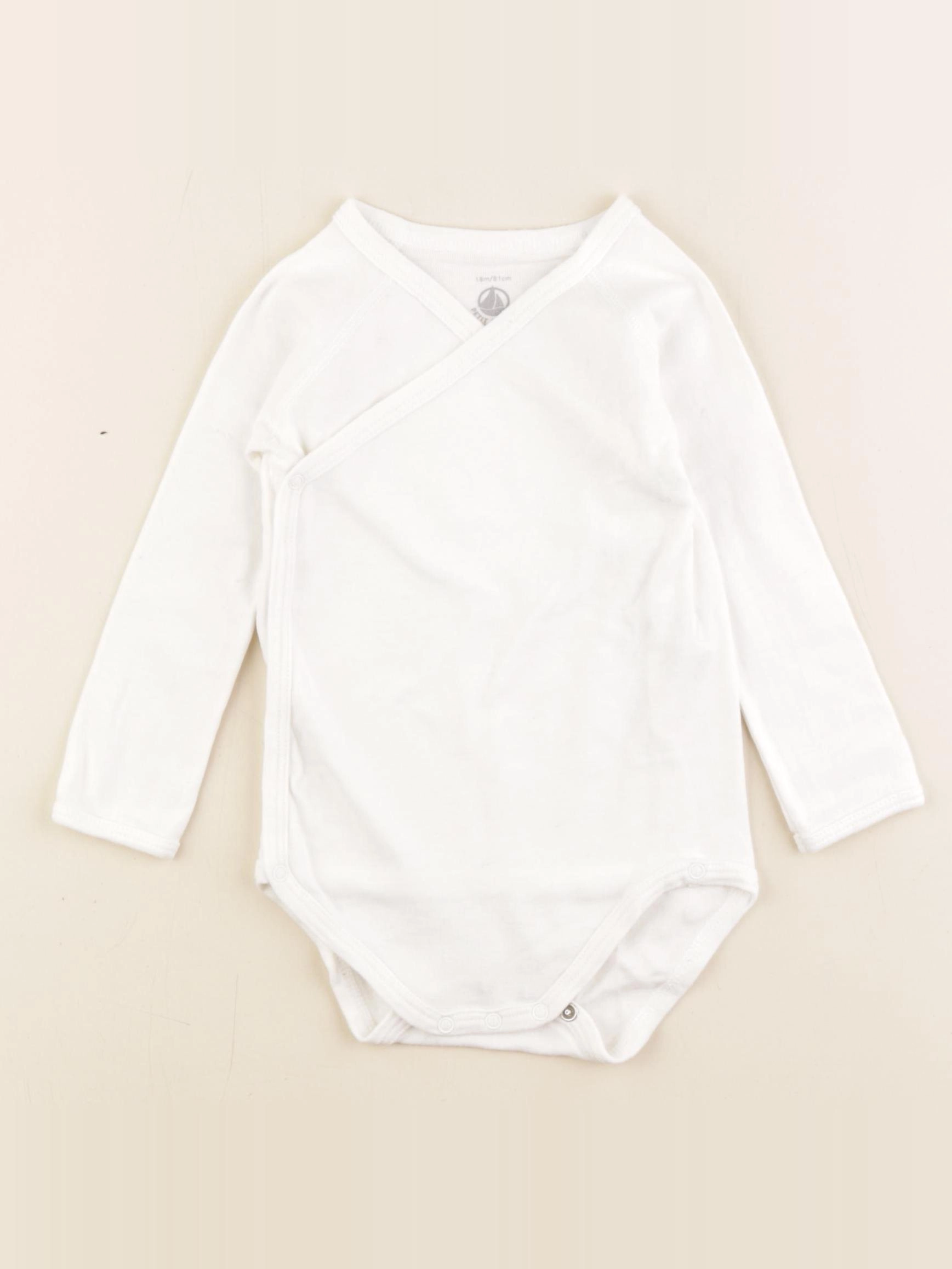 Petit Bateau - body blanc - 18 mois