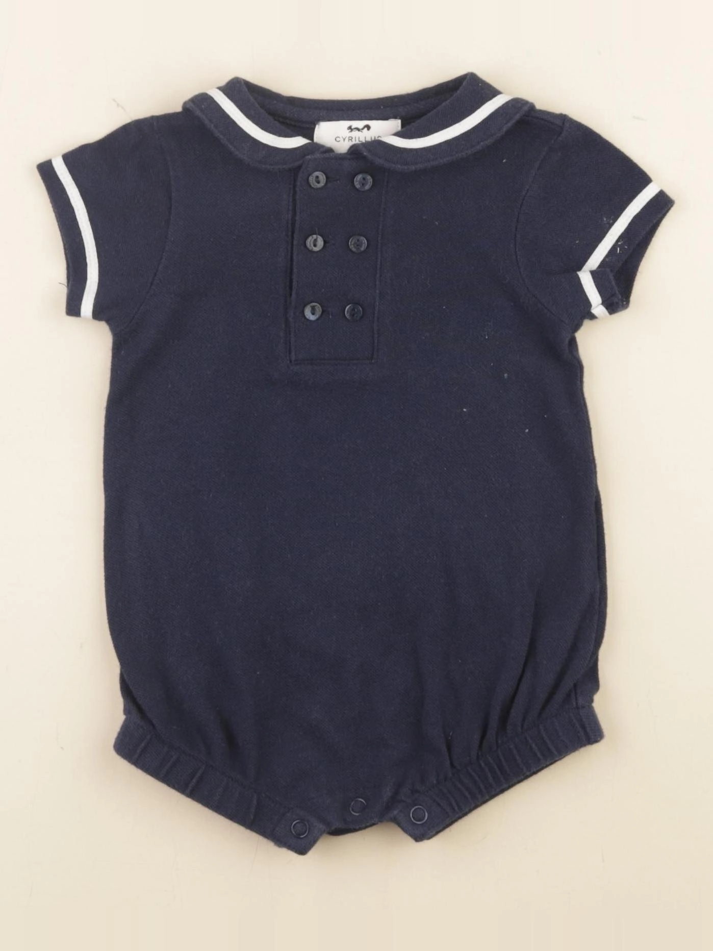 Cyrillus - body tee-shirt bleu - 3 mois