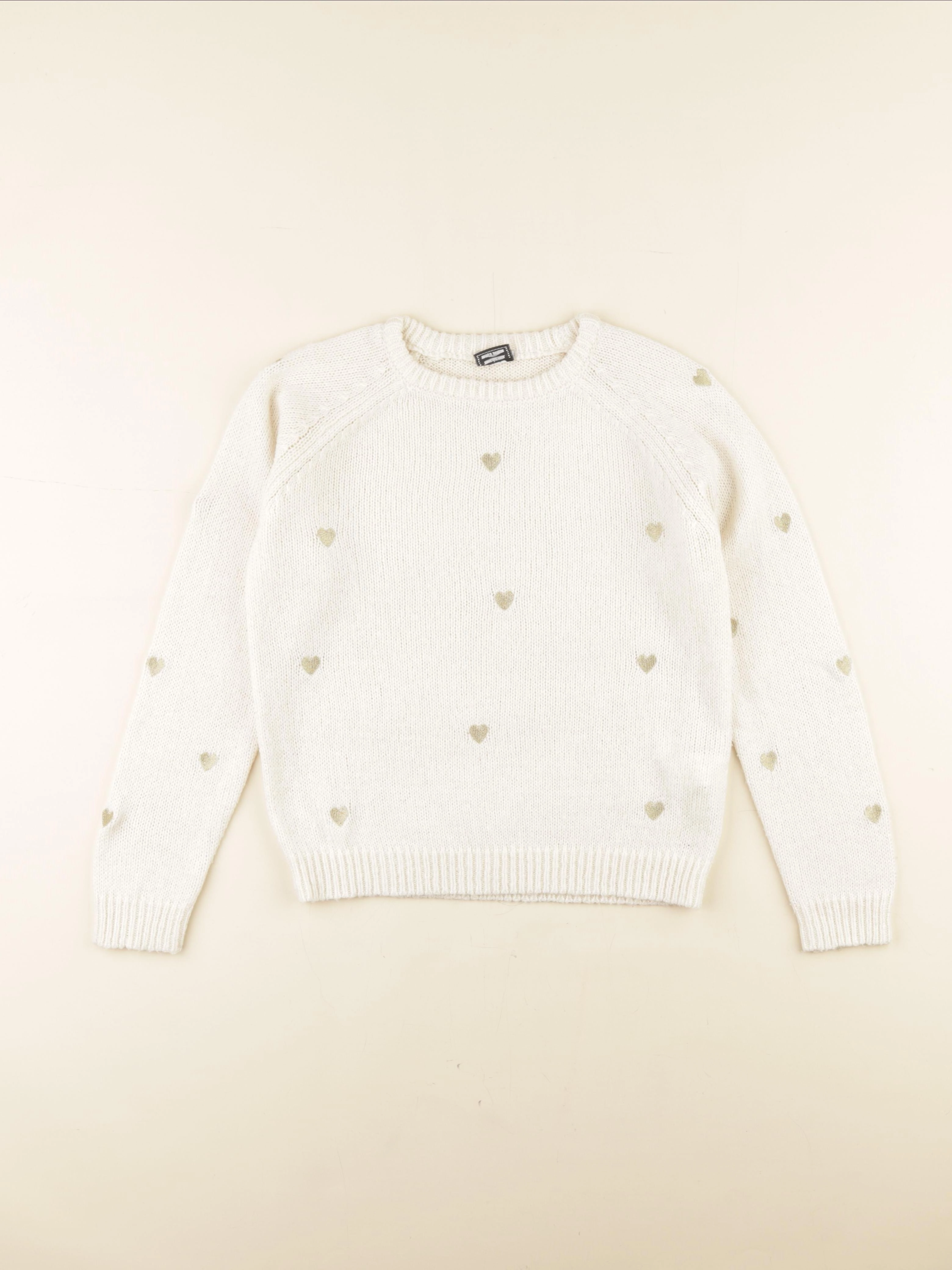 Tape à l'oeil - pull beige, or - 10 ans