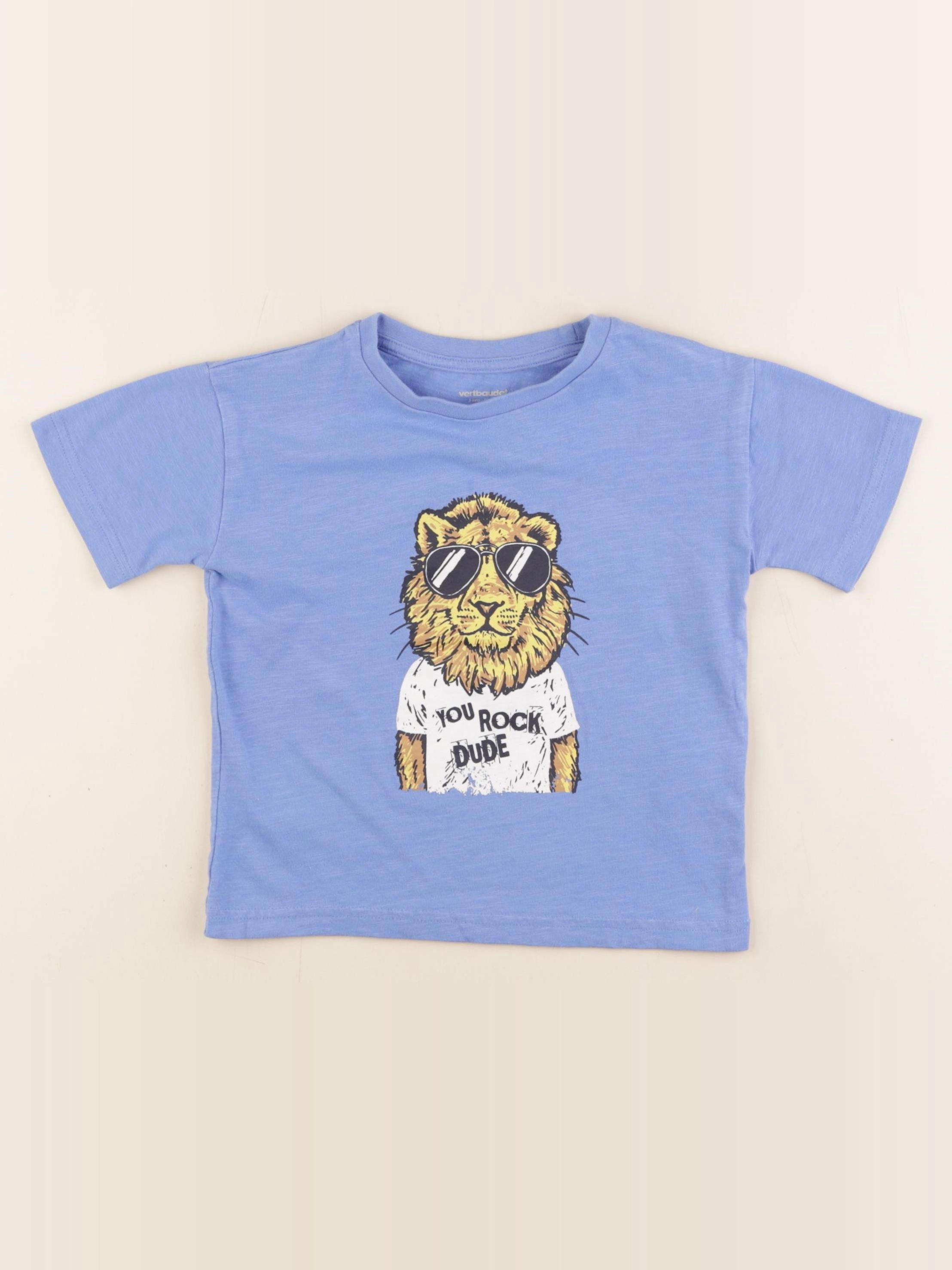 Vertbaudet - tee-shirt bleu - 3 ans