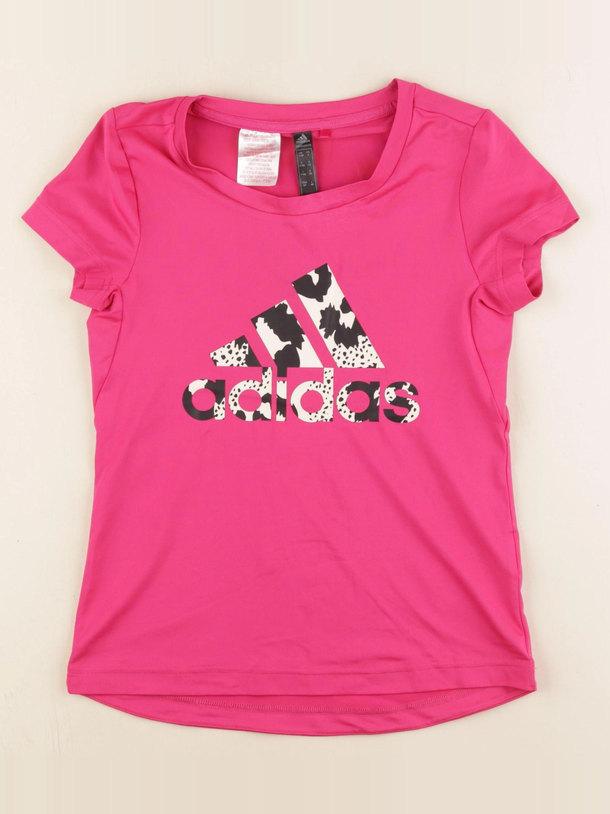 Adidas - tee-shirt rose - 9/10 ans