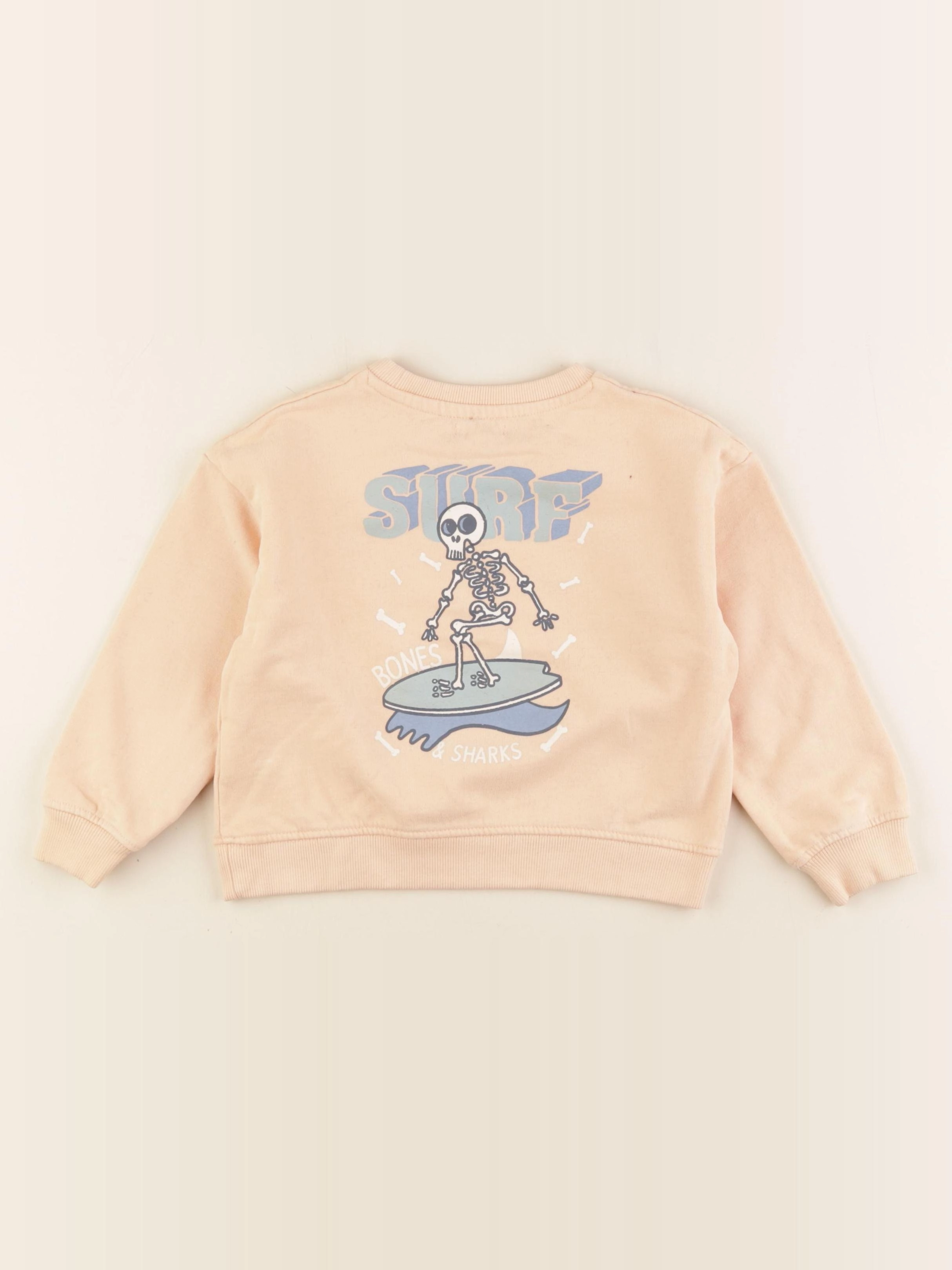 Vertbaudet - sweat imprimé au dos orange - 4 ans