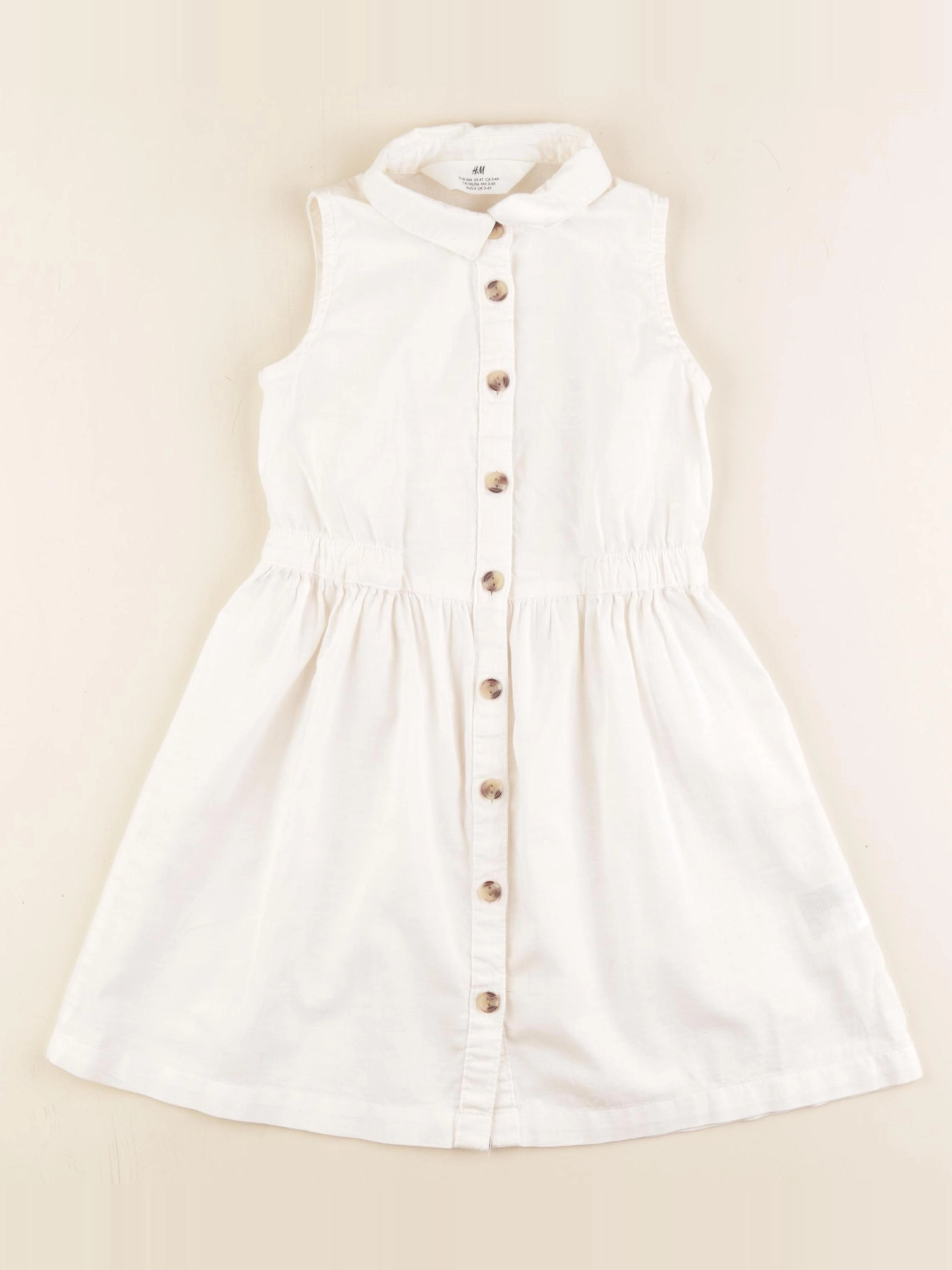 H&M - robe beige - 3/4 ans