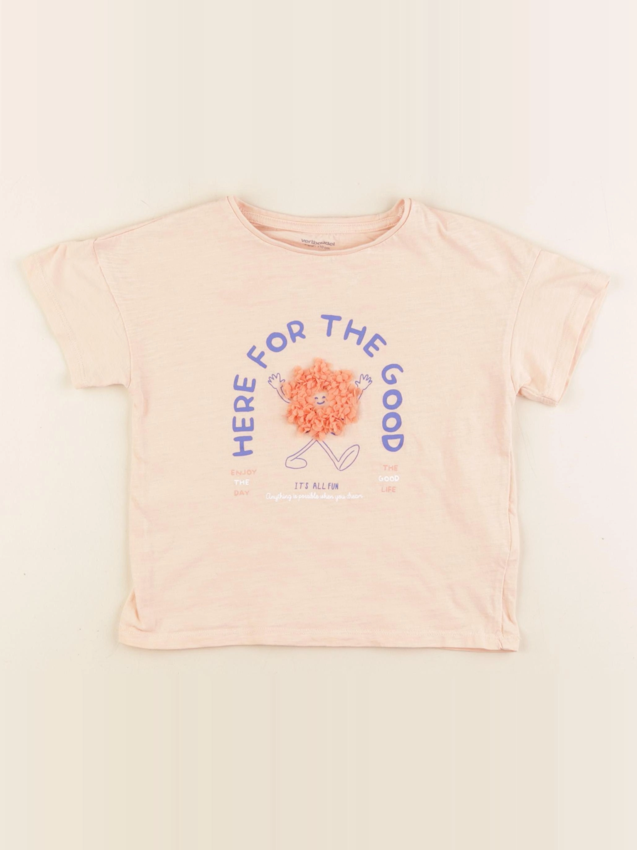 Vertbaudet - tee-shirt rose - 5 ans