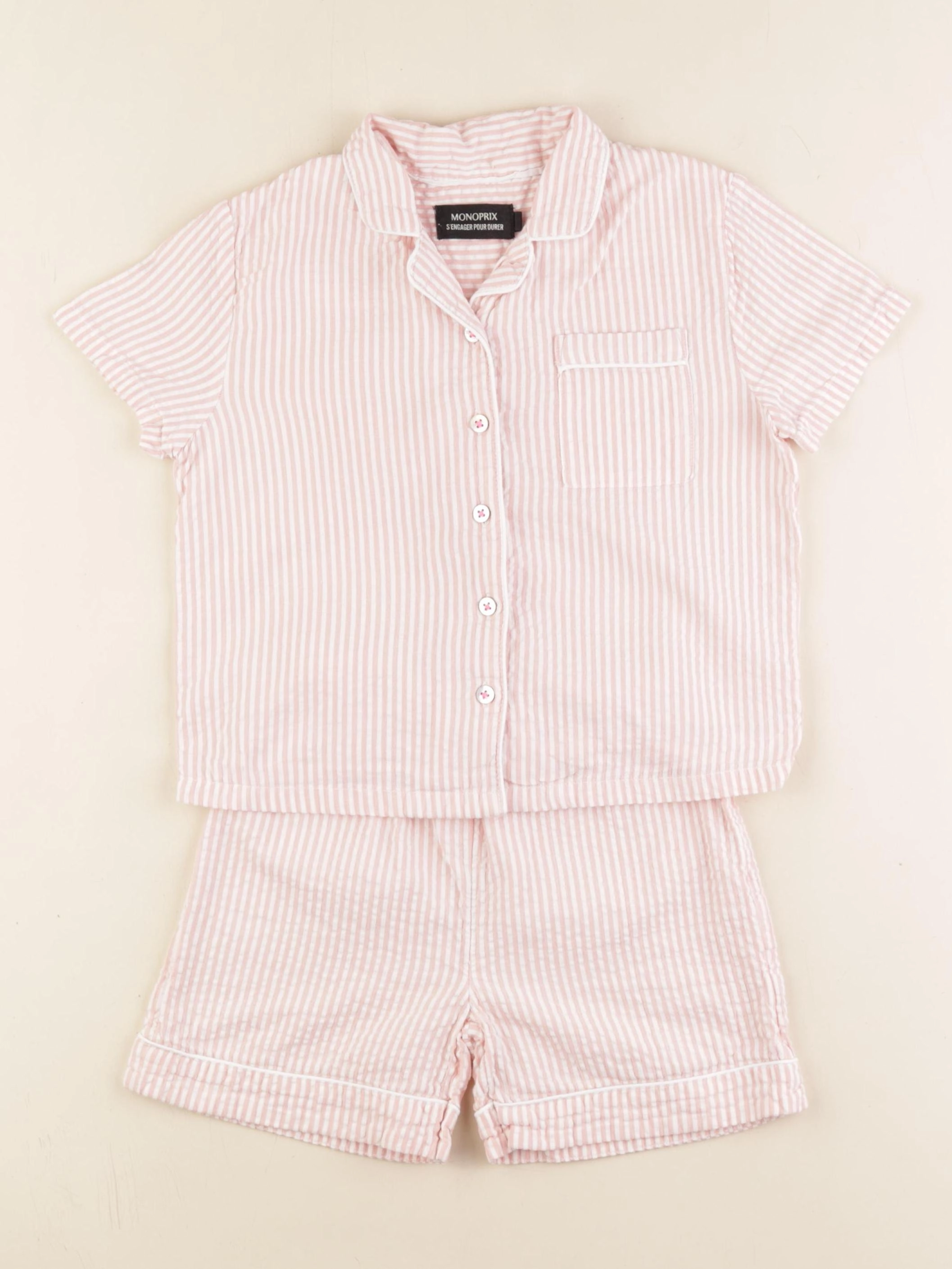 Monoprix - pyjama coton rose - 5 ans