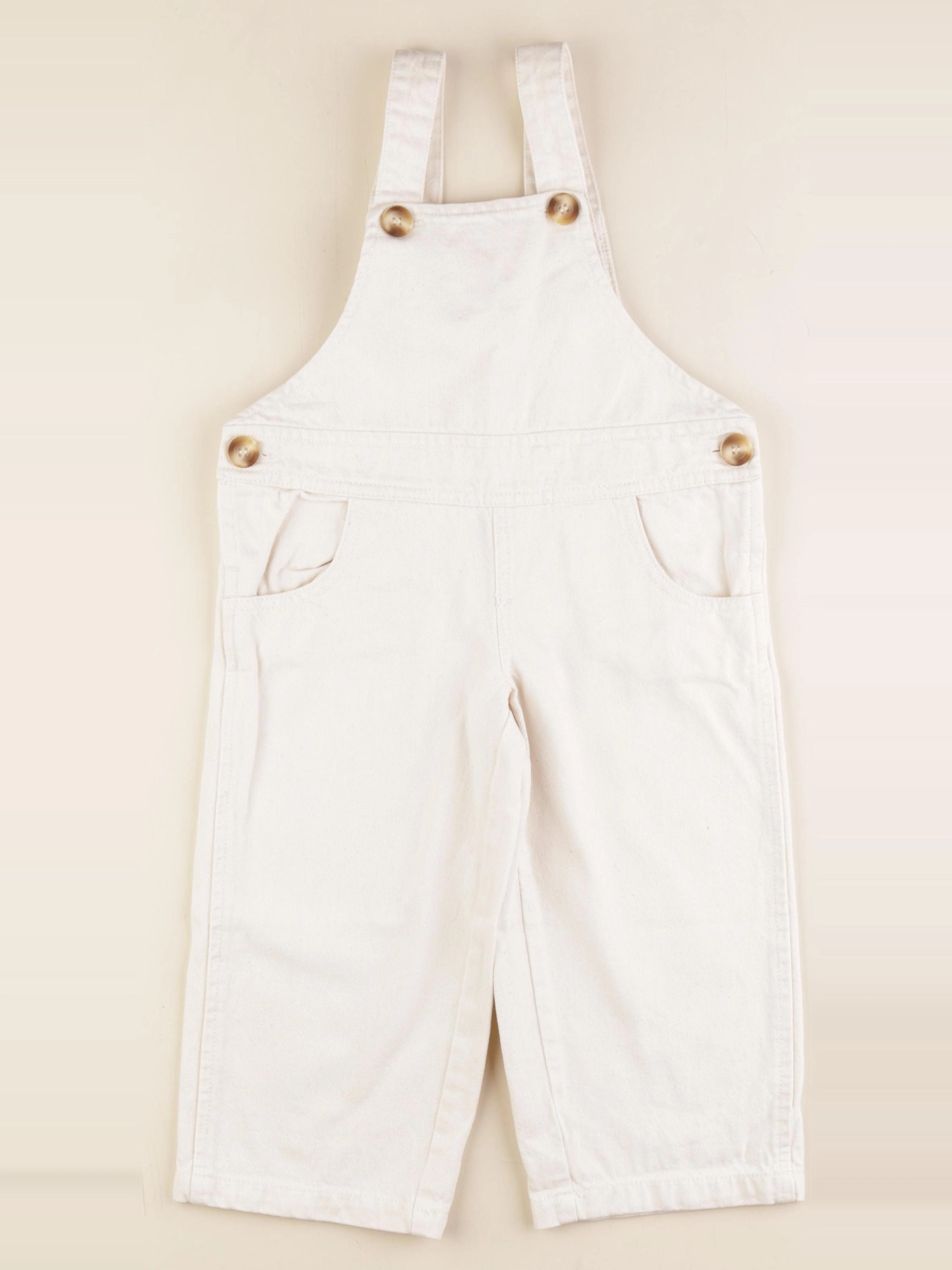 Poudre Organic - salopette blanc - 24 mois