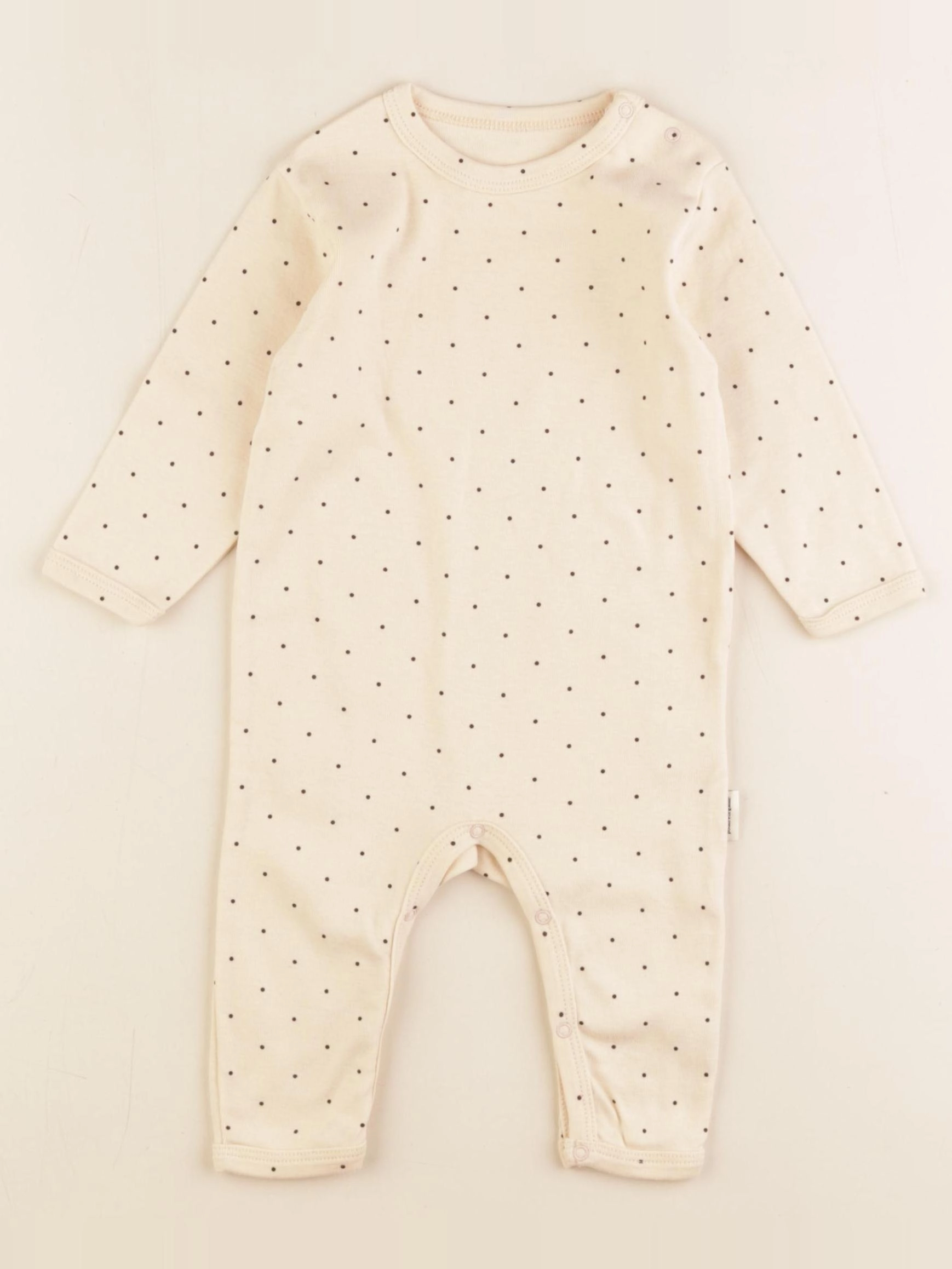 Poudre Organic - pyjama coton beige - 12 mois