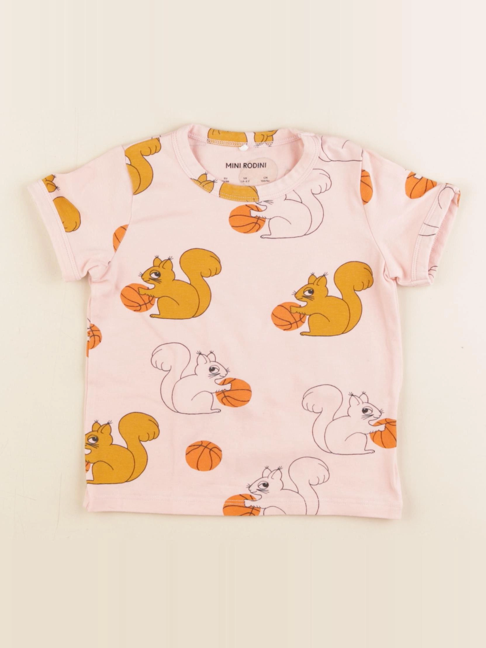 Mini Rodini - tee-shirt rose - 18 mois à 3 ans