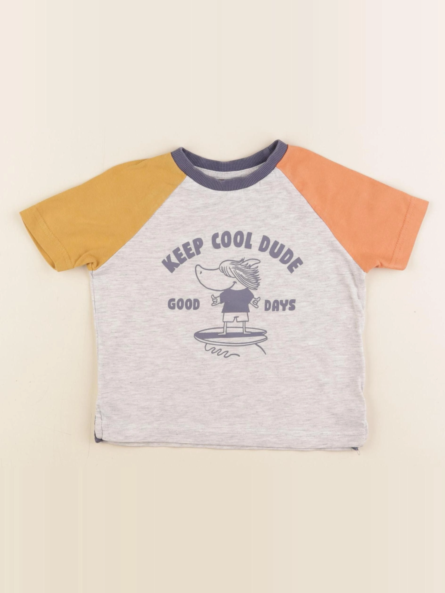 Vertbaudet - tee-shirt gris - 2 ans