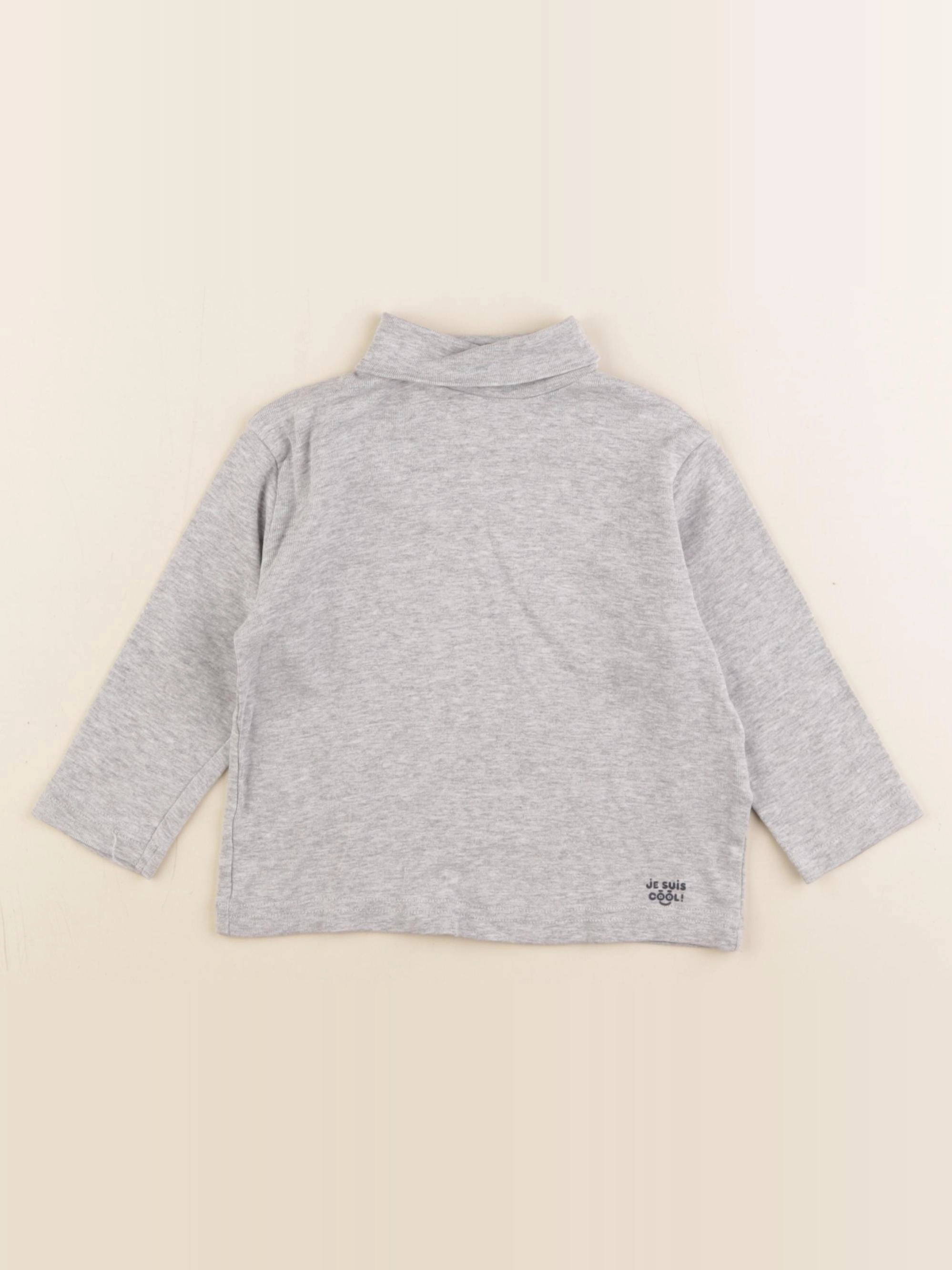 Vertbaudet - sous-pull gris - 2 ans