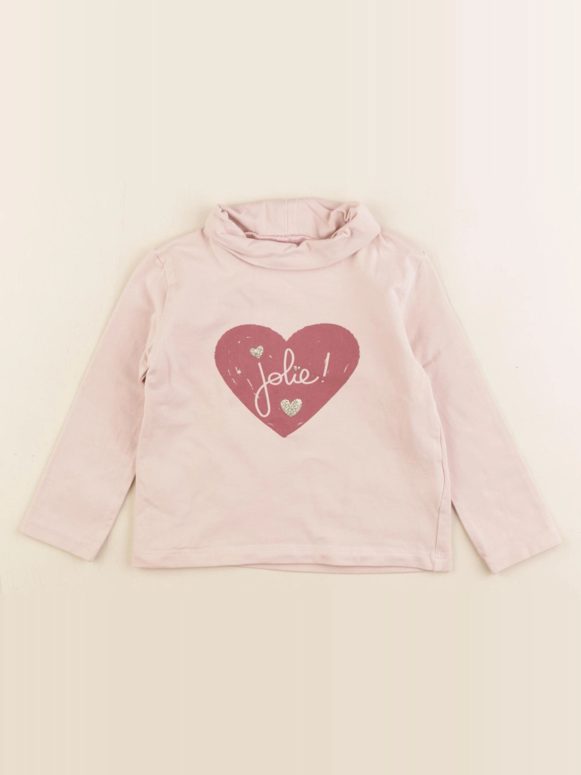 Vertbaudet - sous-pull rose - 2 ans