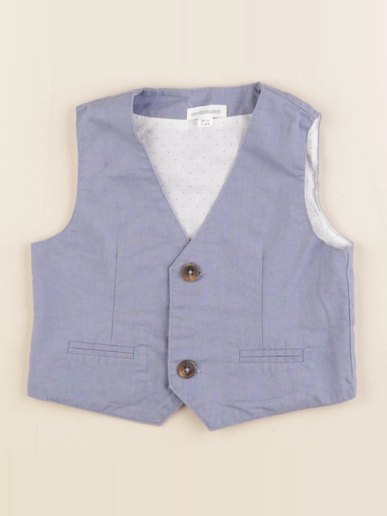 Vertbaudet - gilet bleu - 2 ans