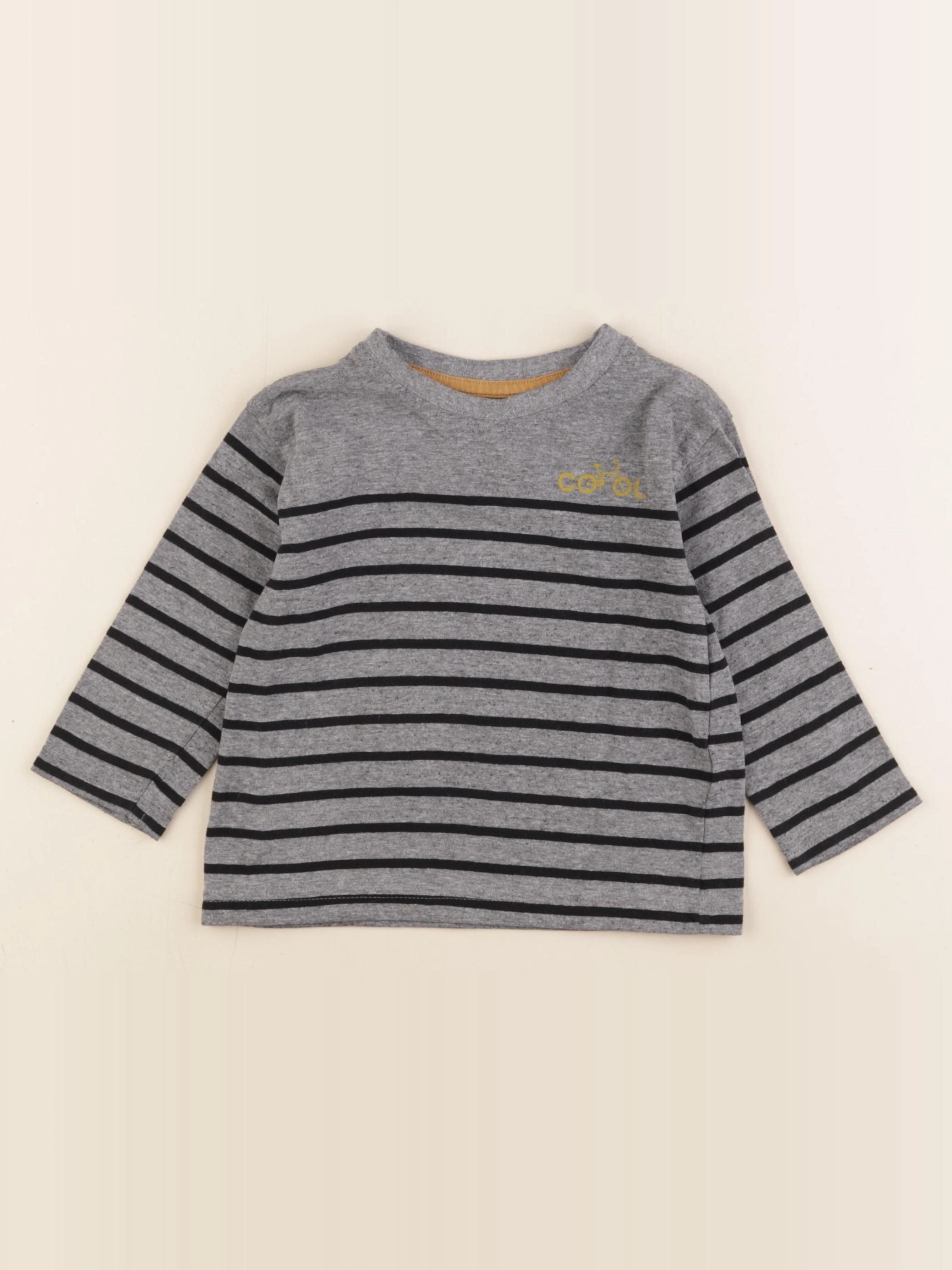 Vertbaudet - tee-shirt gris - 2 ans