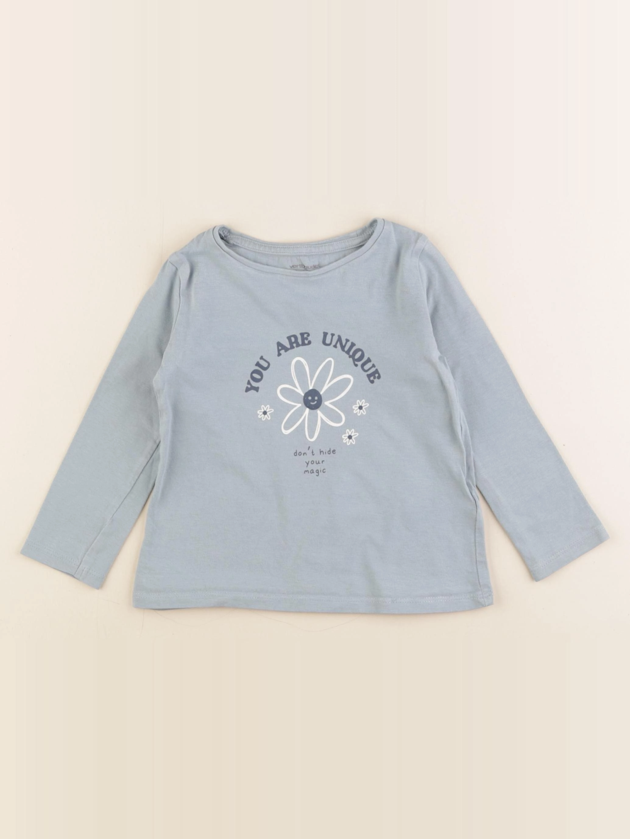 Vertbaudet - tee-shirt bleu - 24 mois