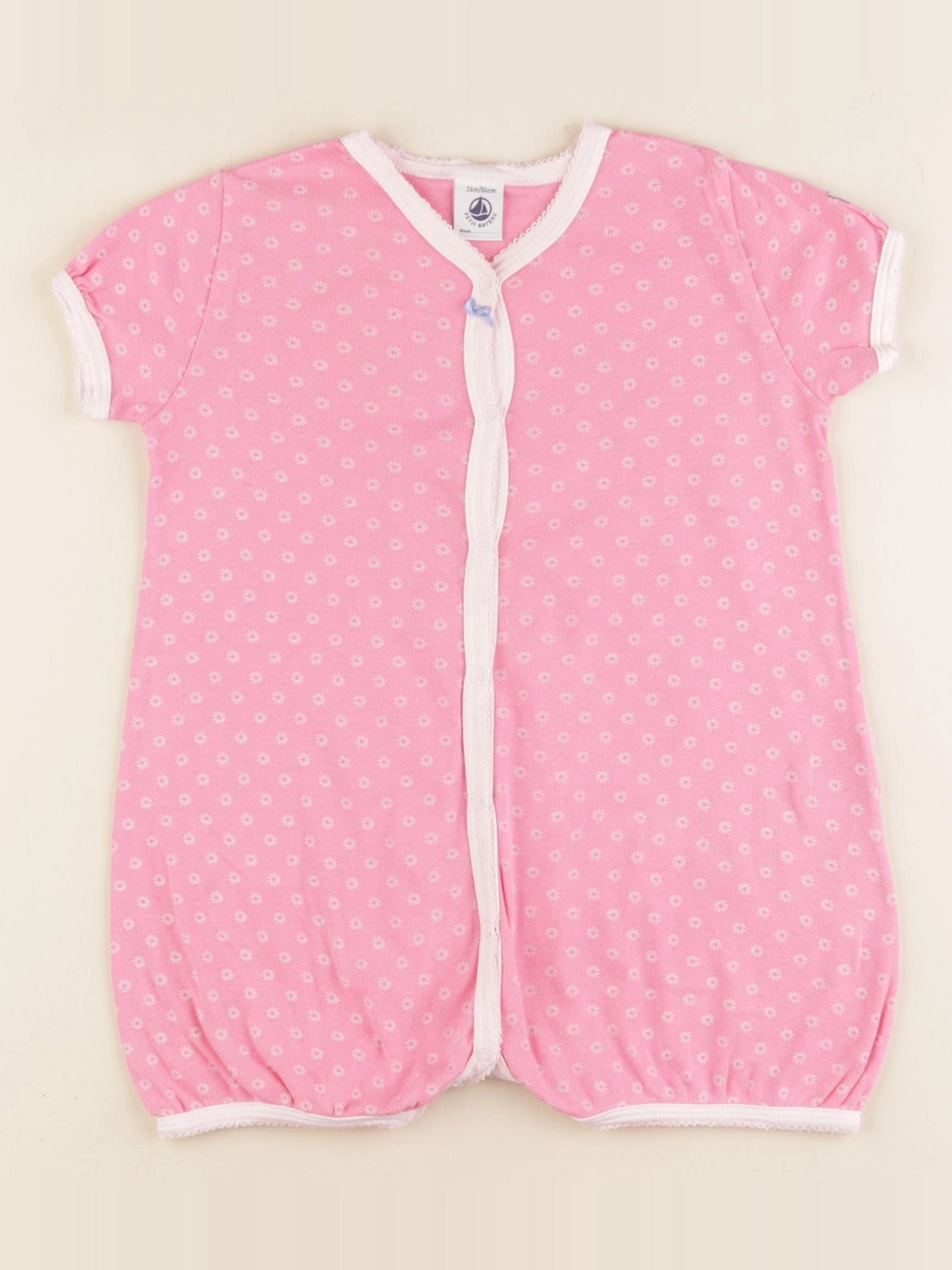 Petit Bateau - pyjama coton rose - 24 mois