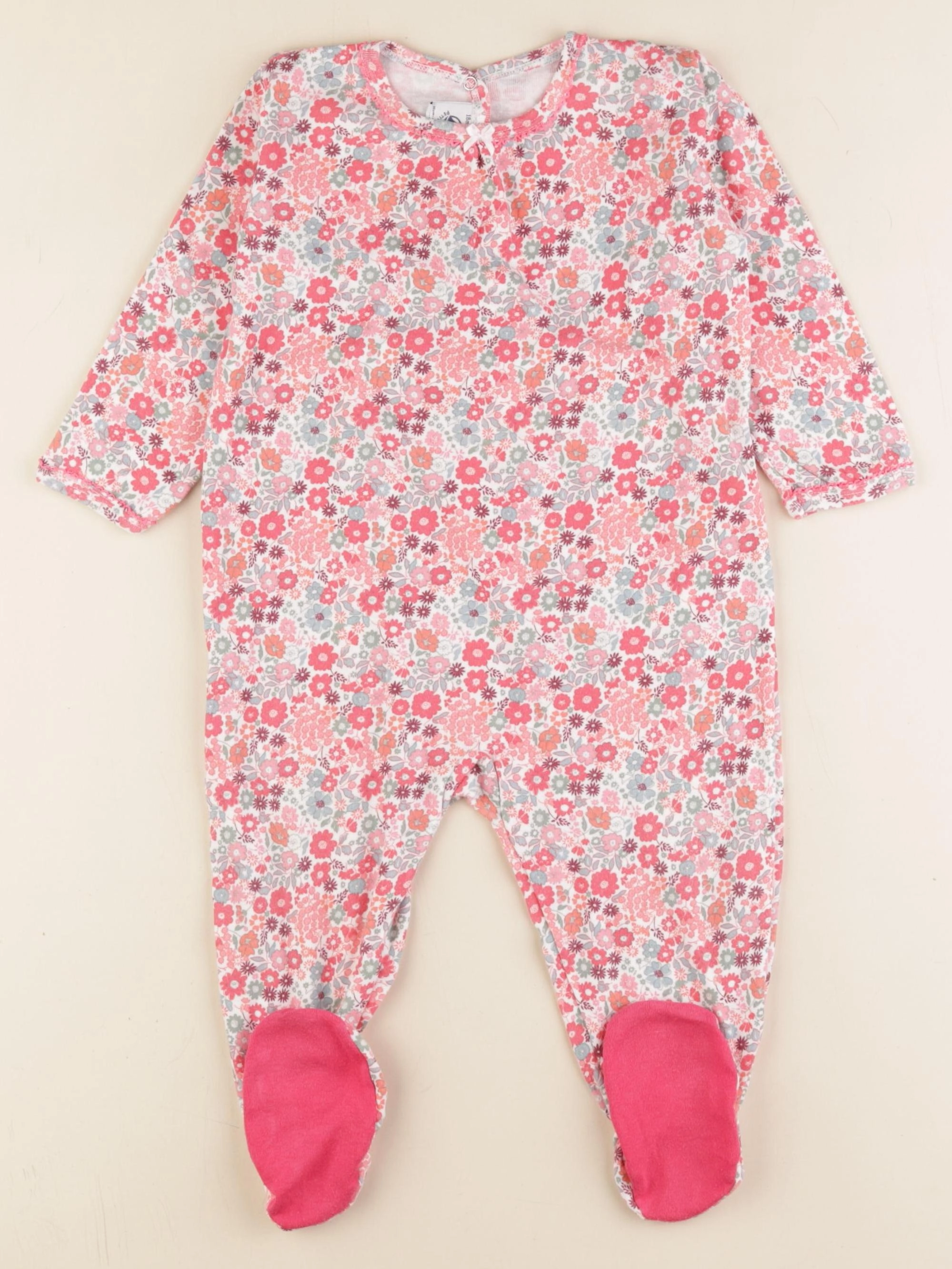 Petit Bateau - pyjama coton rose - 18 mois