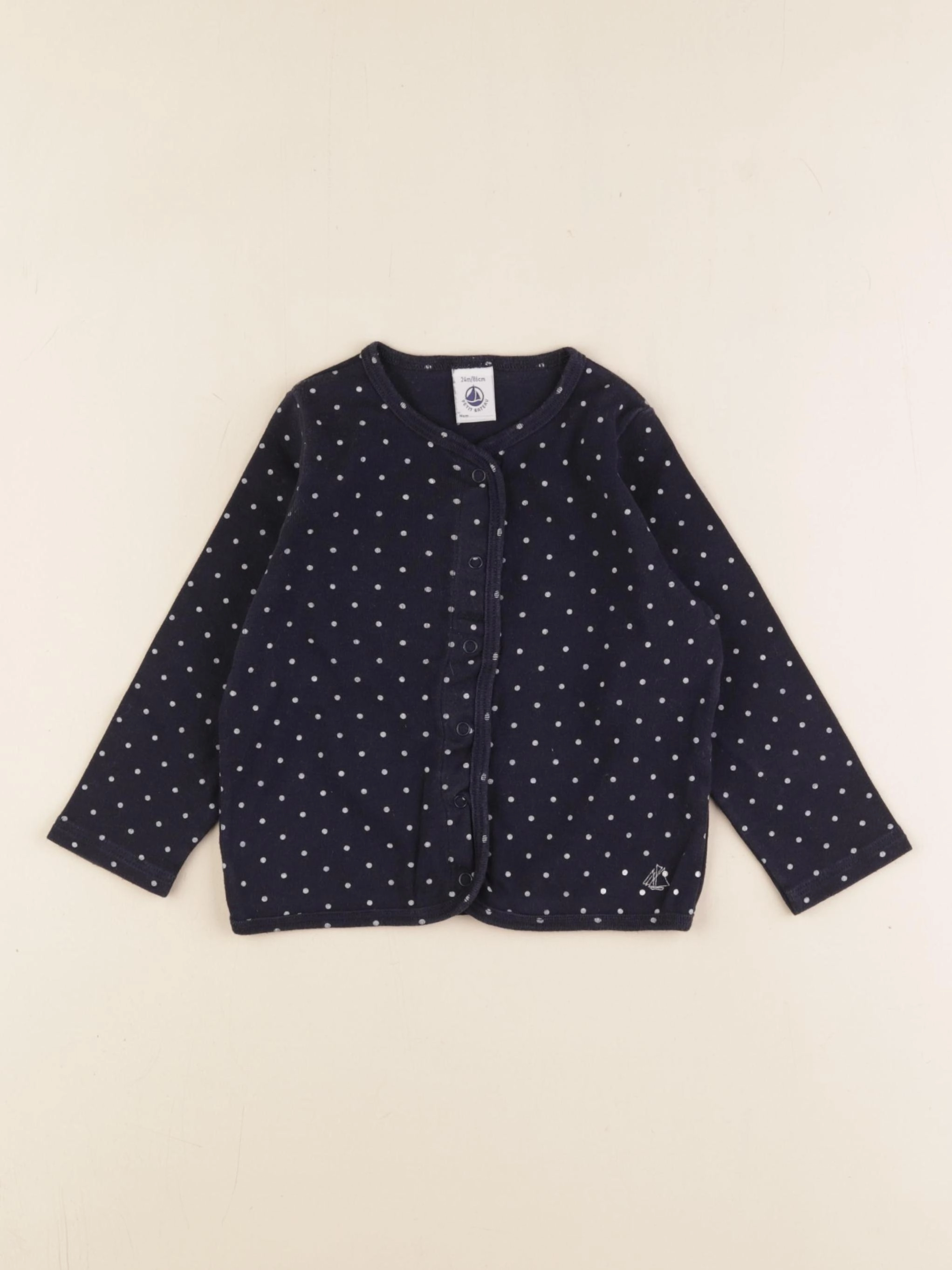 Petit Bateau - tee-shirt bleu - 24 mois