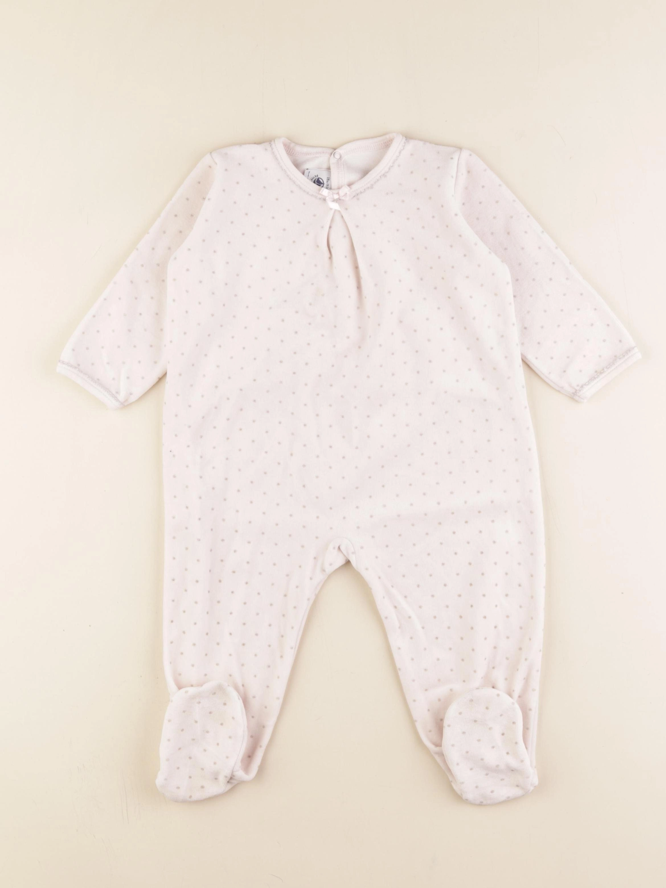 Petit Bateau - pyjama velours rose - 18 mois