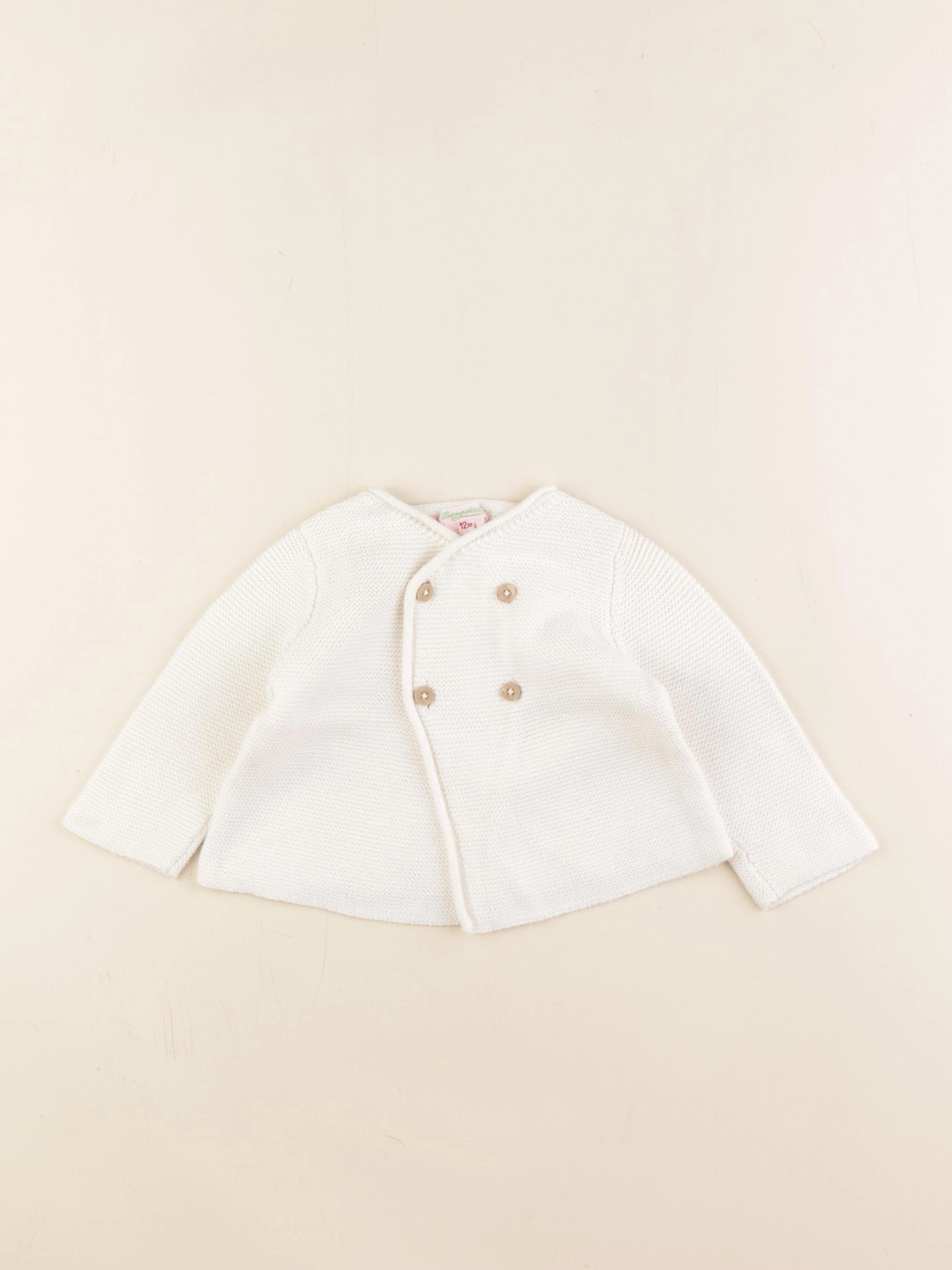 Bonpoint - gilet blanc - 12 mois