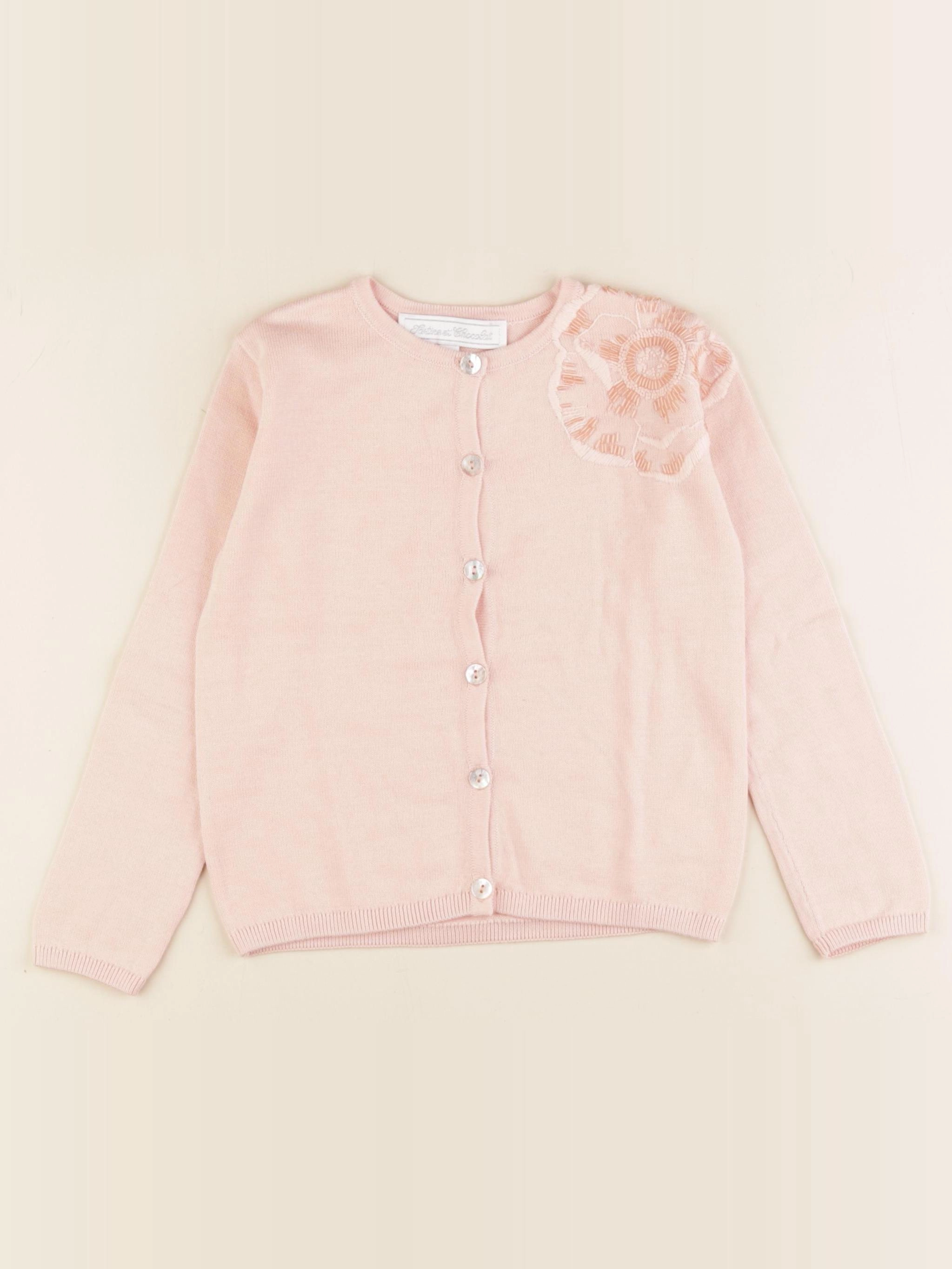 Tartine & Chocolat - gilet rose - 4 ans