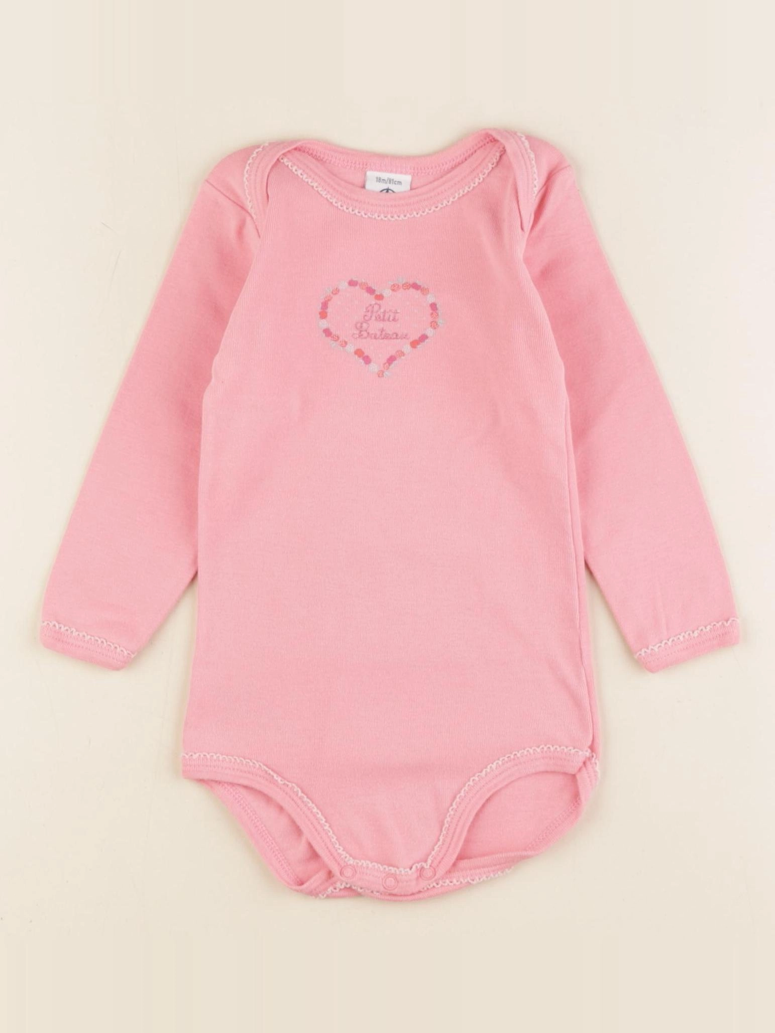 Petit Bateau - body rose - 18 mois