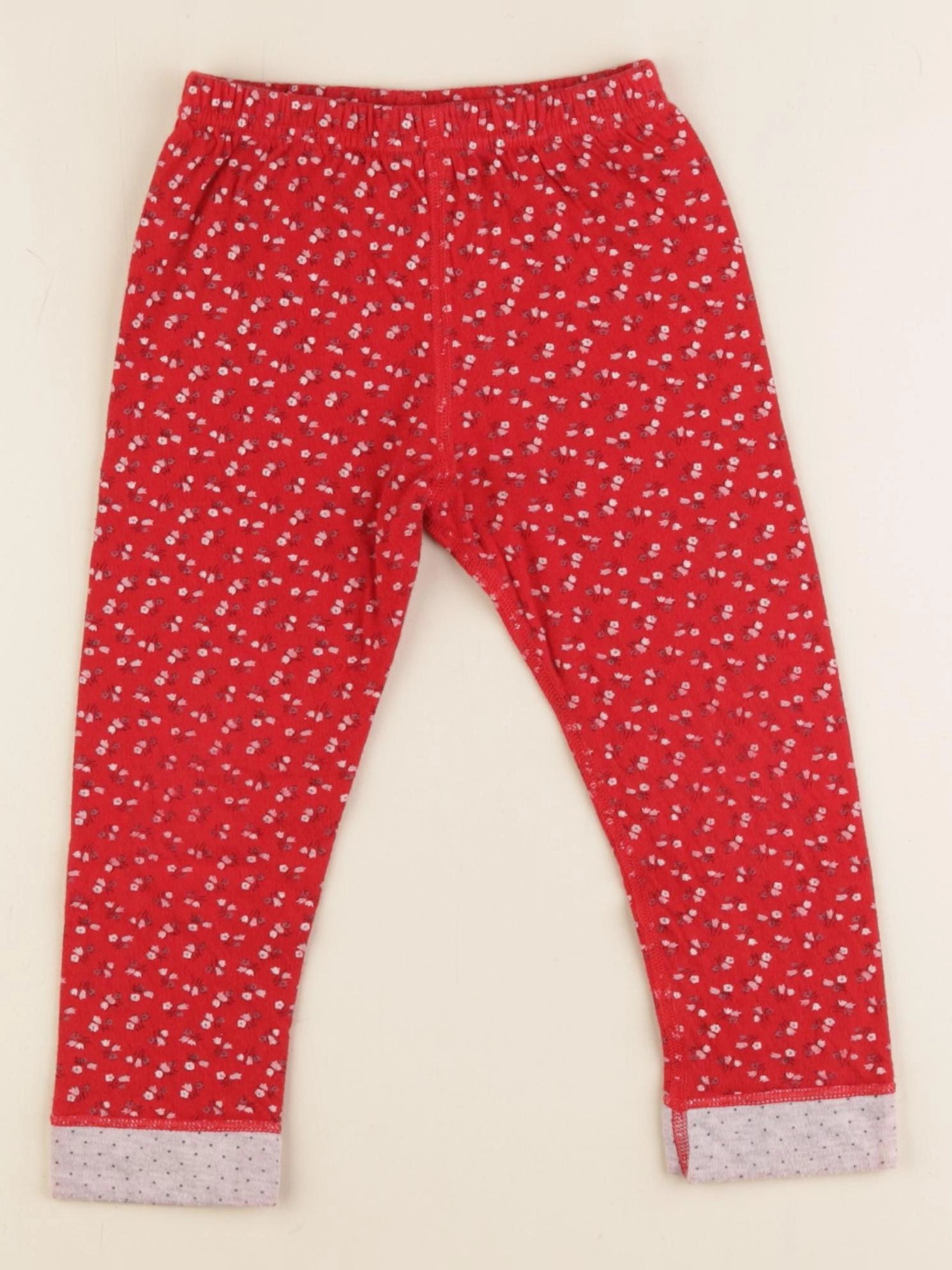 Petit Bateau - legging rouge - 36 mois