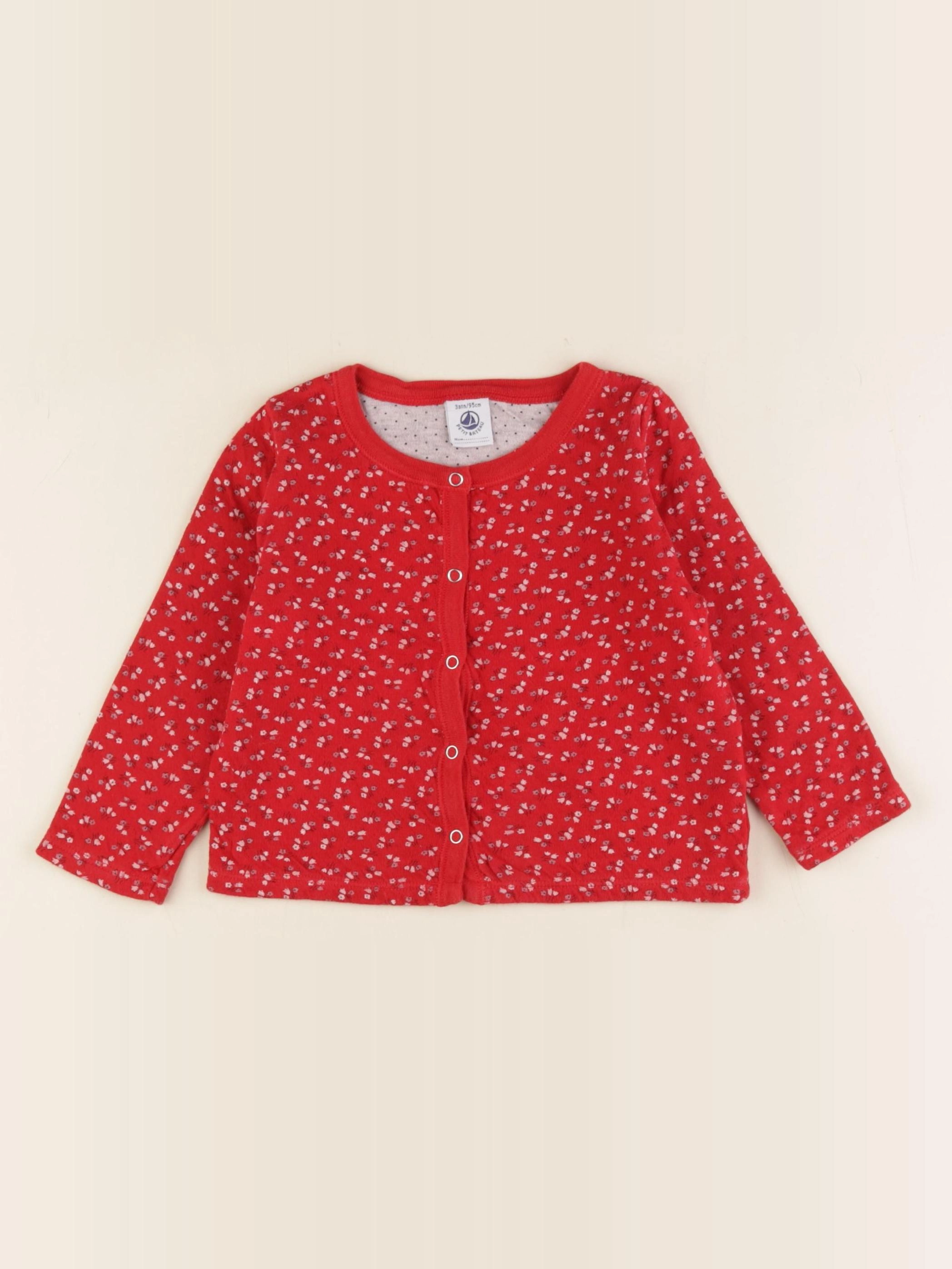 Petit Bateau - tee-shirt rouge - 3 ans