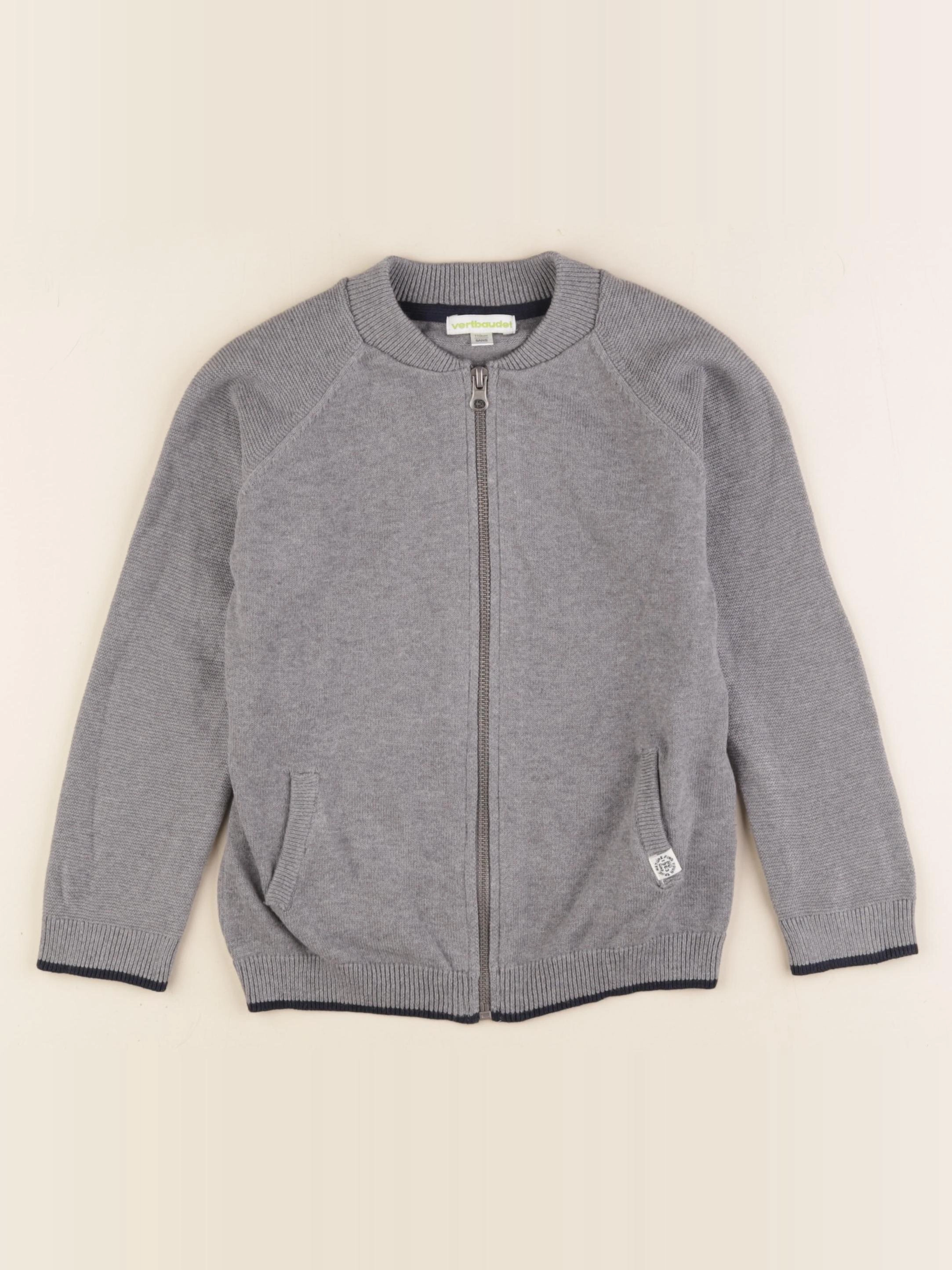 Vertbaudet - gilet gris - 5 ans