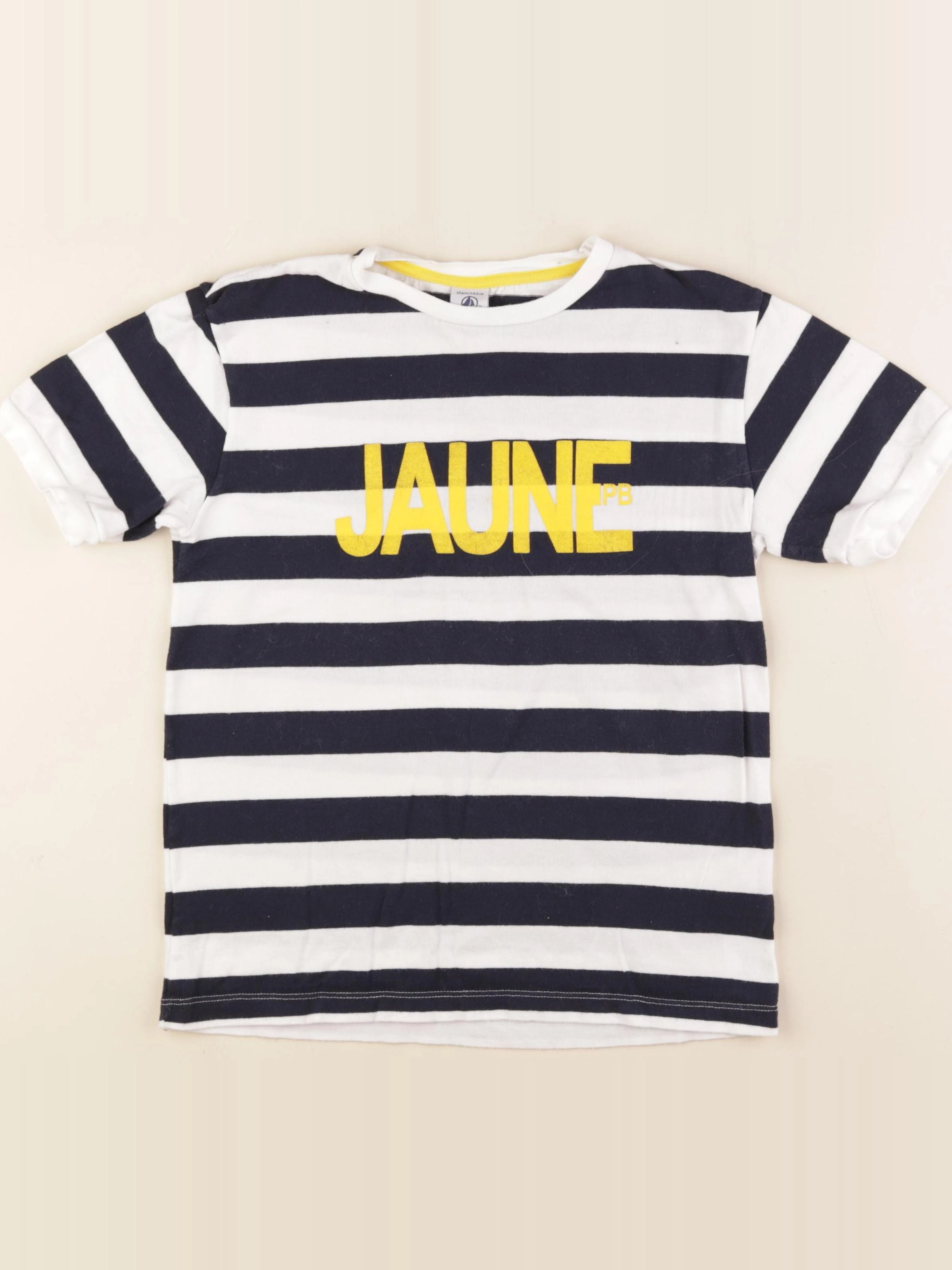 Petit Bateau - tee-shirt bleu, blanc - 10 ans