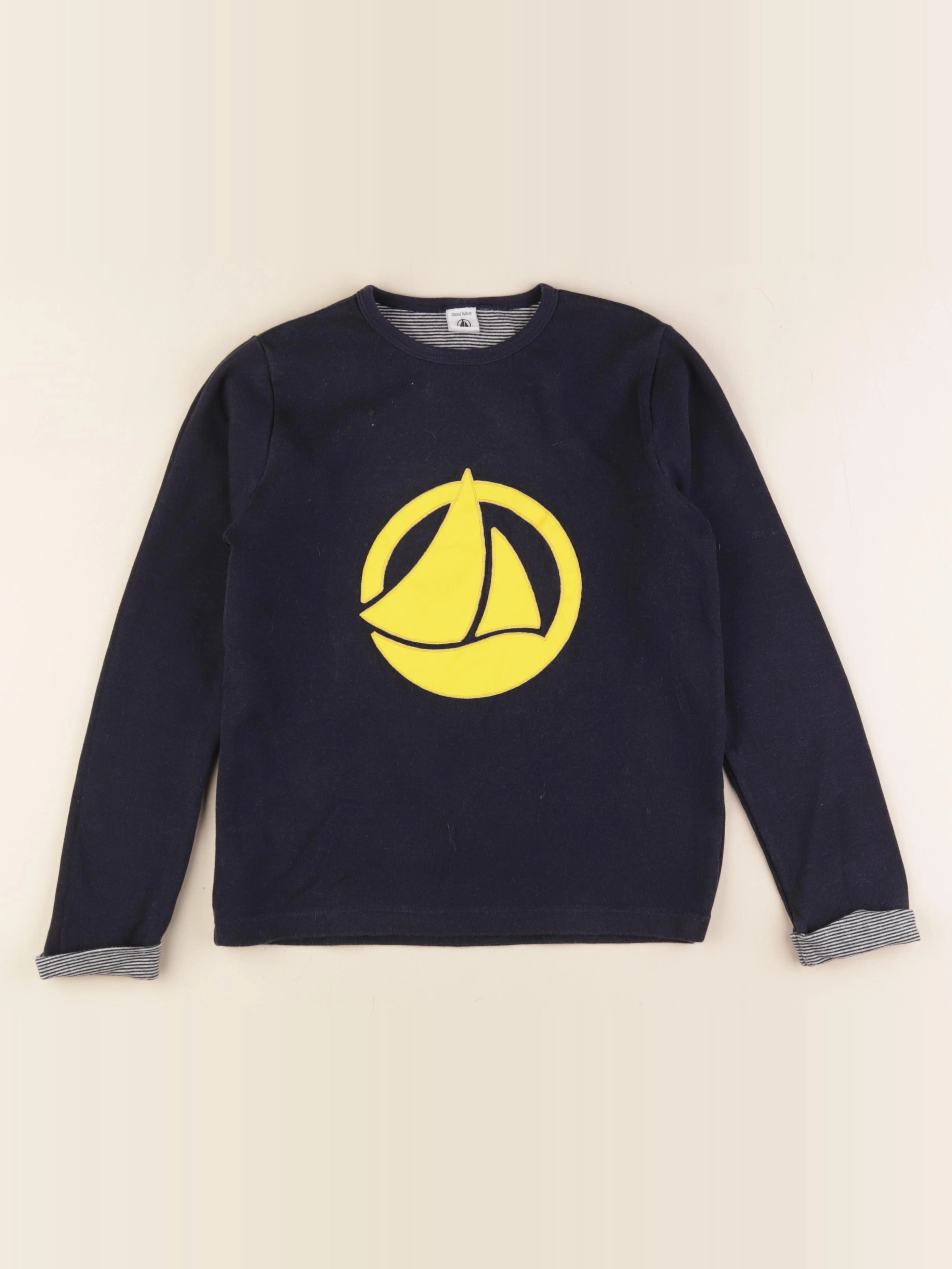 Petit Bateau - sweat bleu, jaune - 10 ans