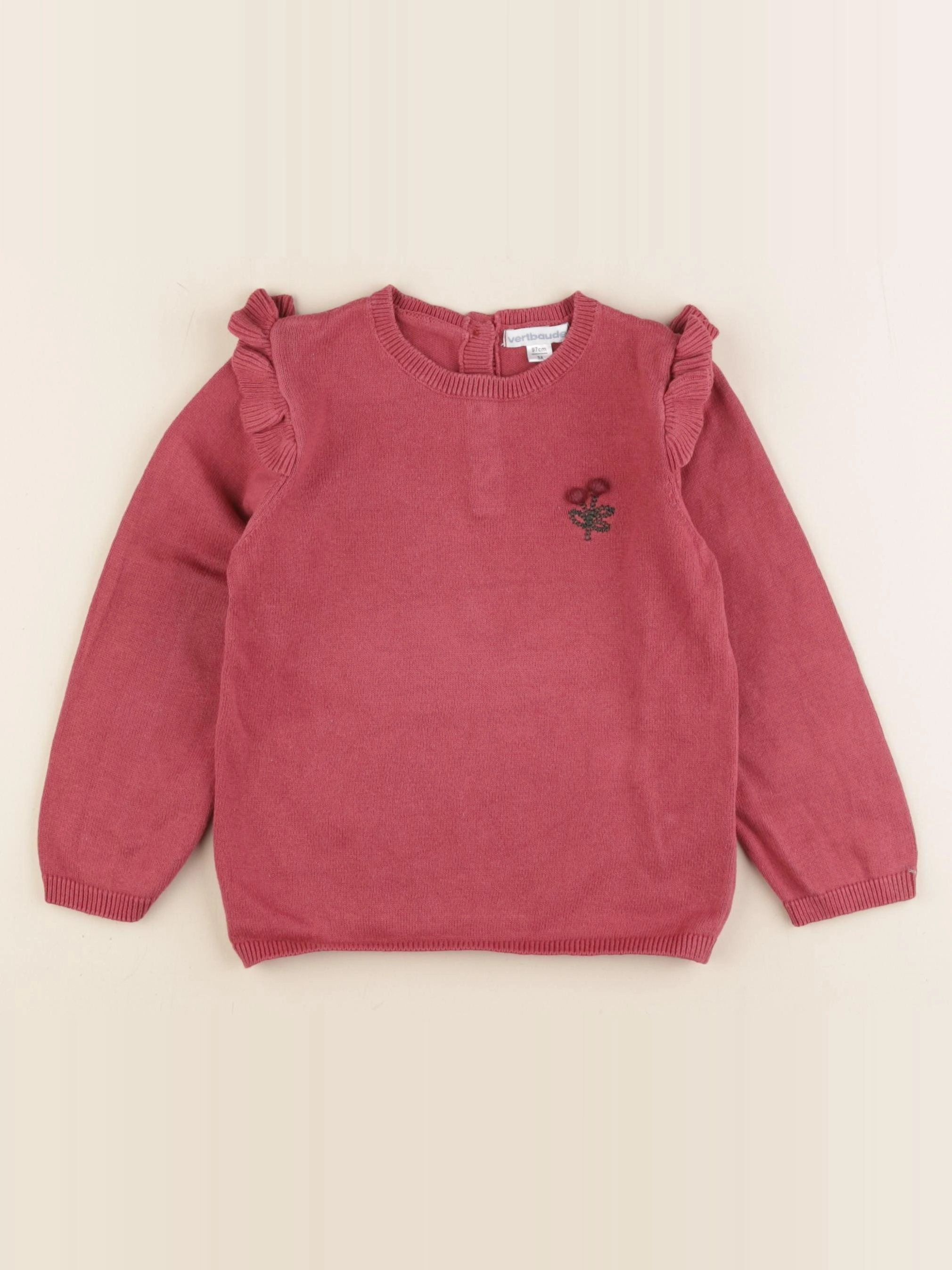 Vertbaudet - pull rose - 3 ans