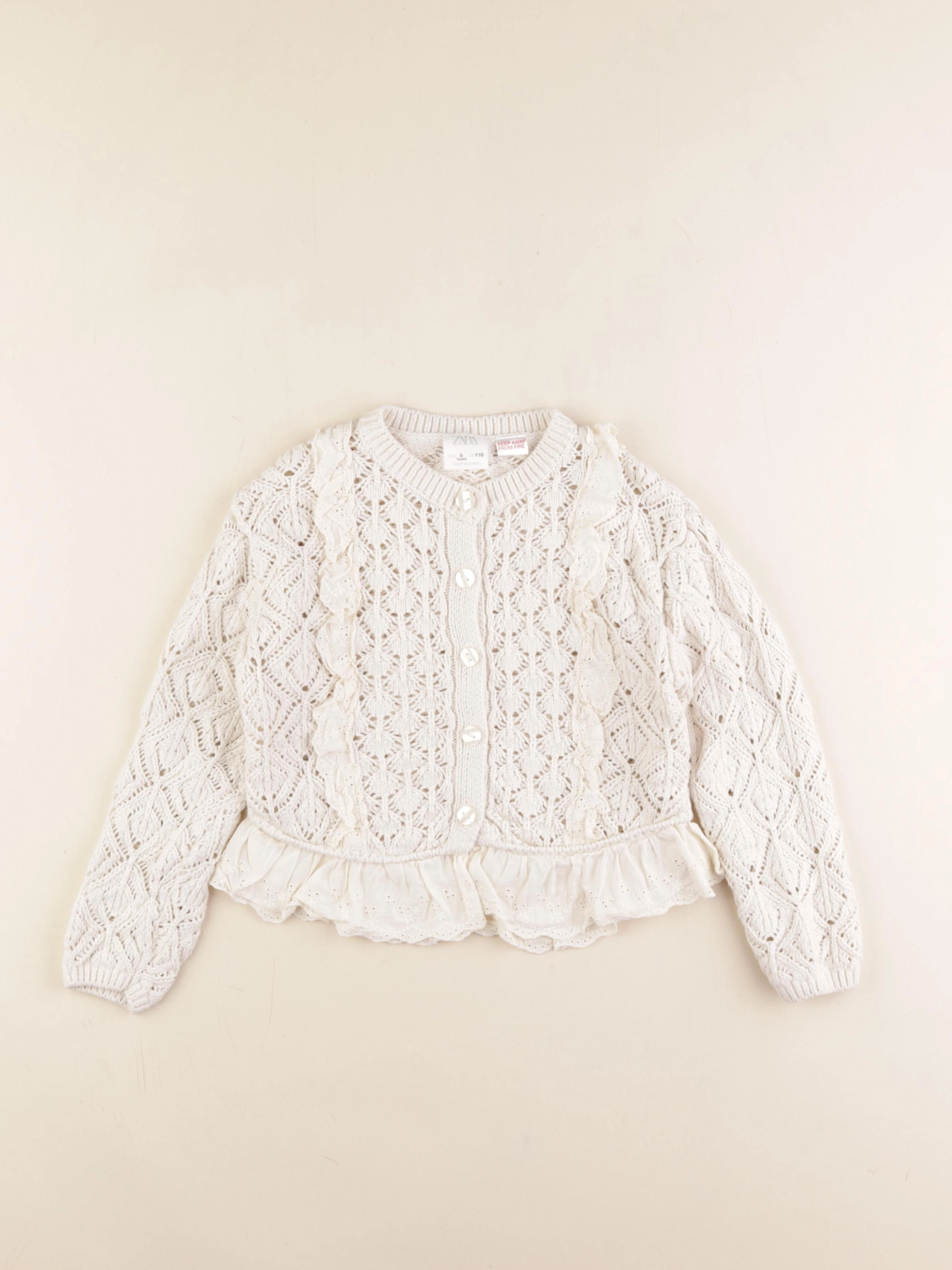 Zara - gilet blanc - 6 ans