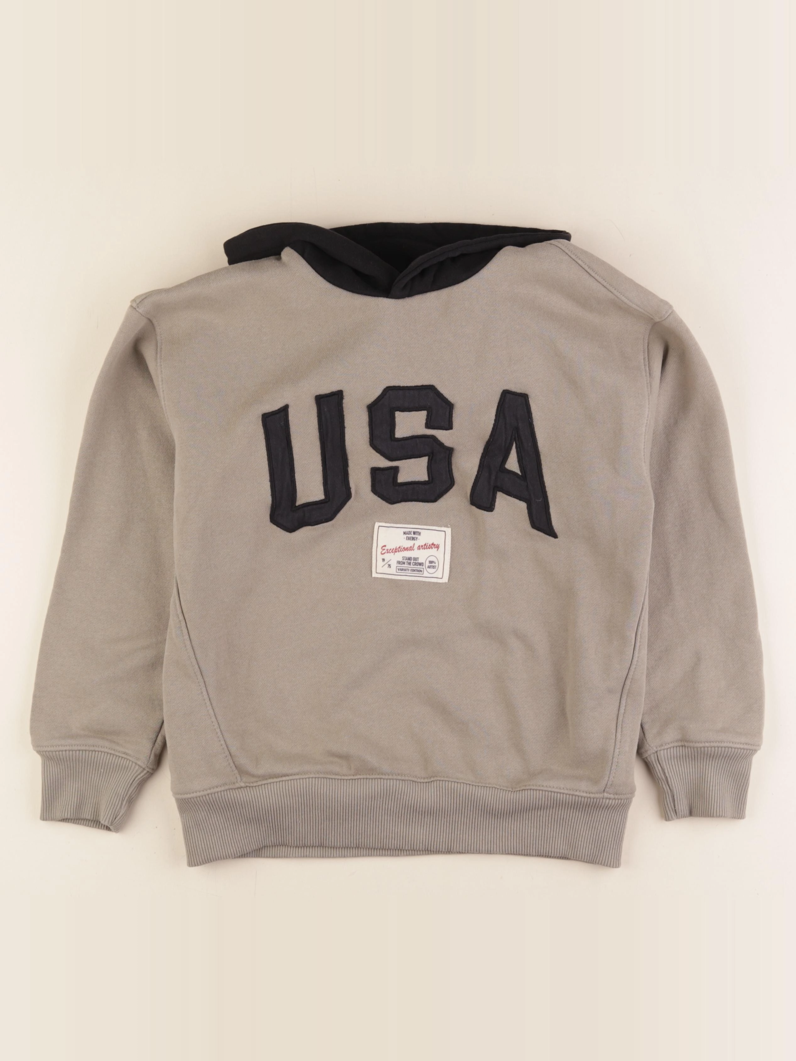 Zara - sweat noir, marron - 8/9 ans