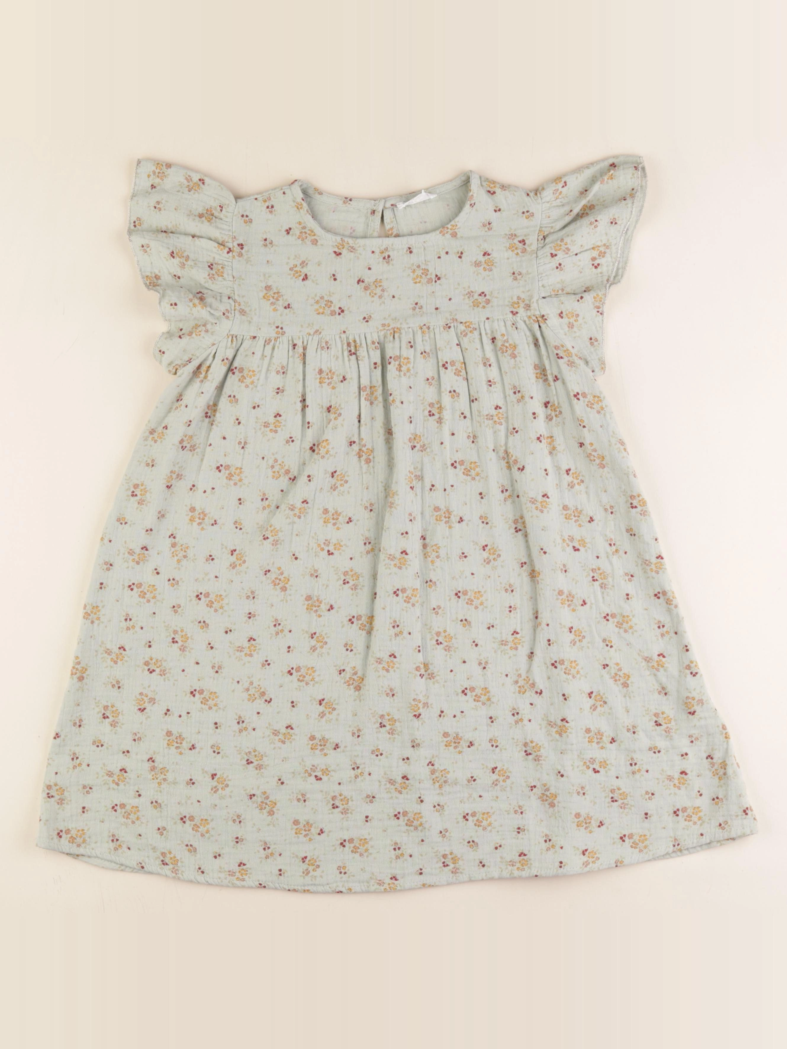 Vertbaudet - robe vert - 7 ans