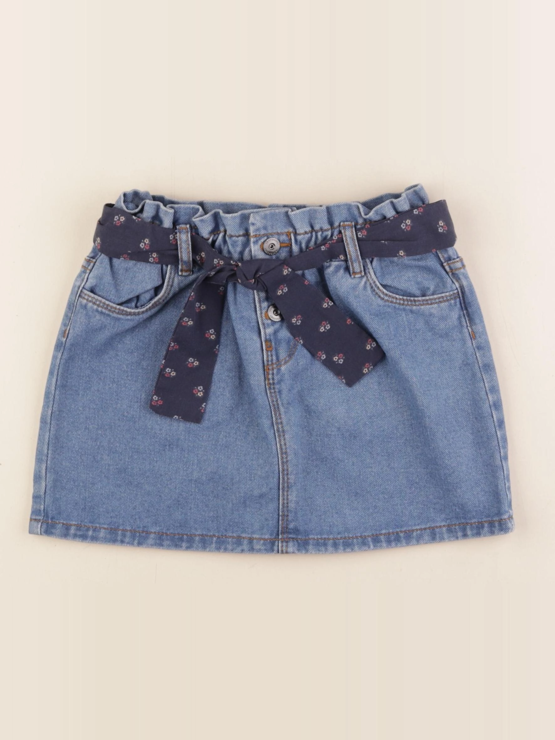 Vertbaudet - jupe bleu - 7 ans