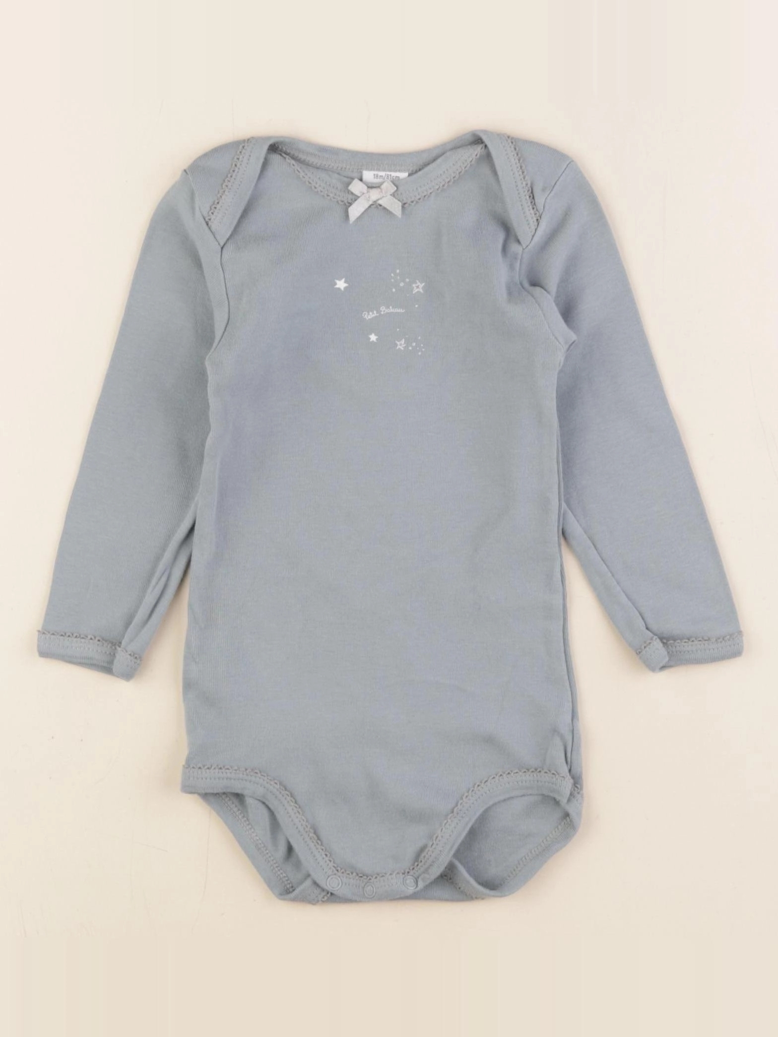 Petit Bateau - body vert - 18 mois